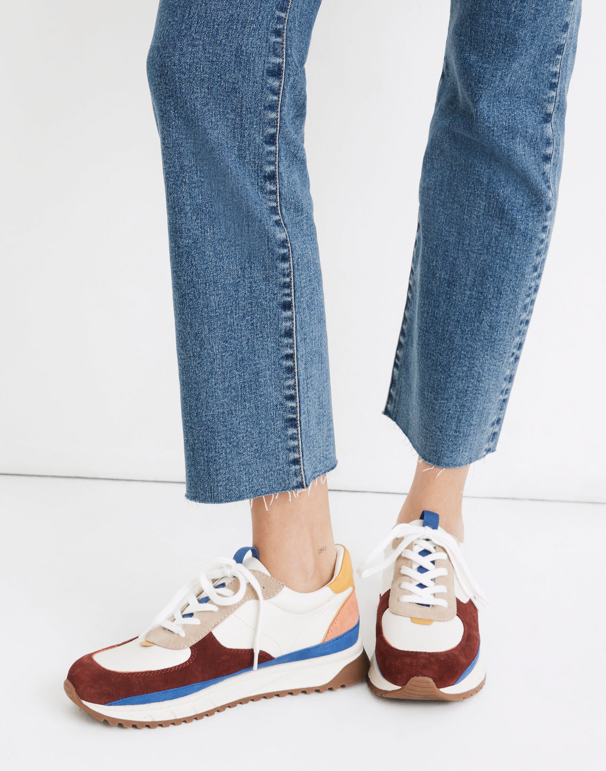 Kickoff Trainer Sneakers in Colorblock Leather and Suede | Madewell