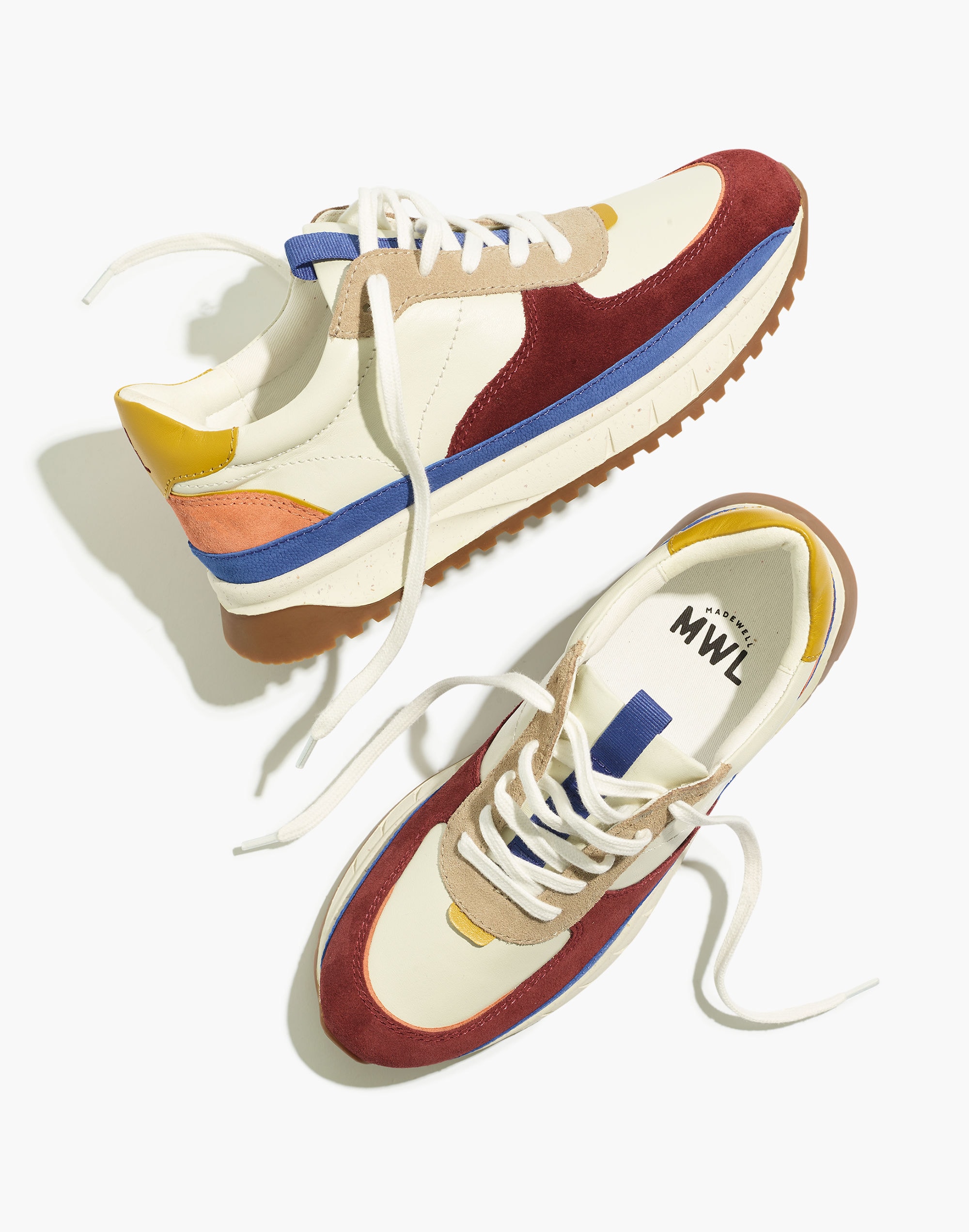 Kickoff Trainer Sneakers Colorblock Leather and Suede | Madewell