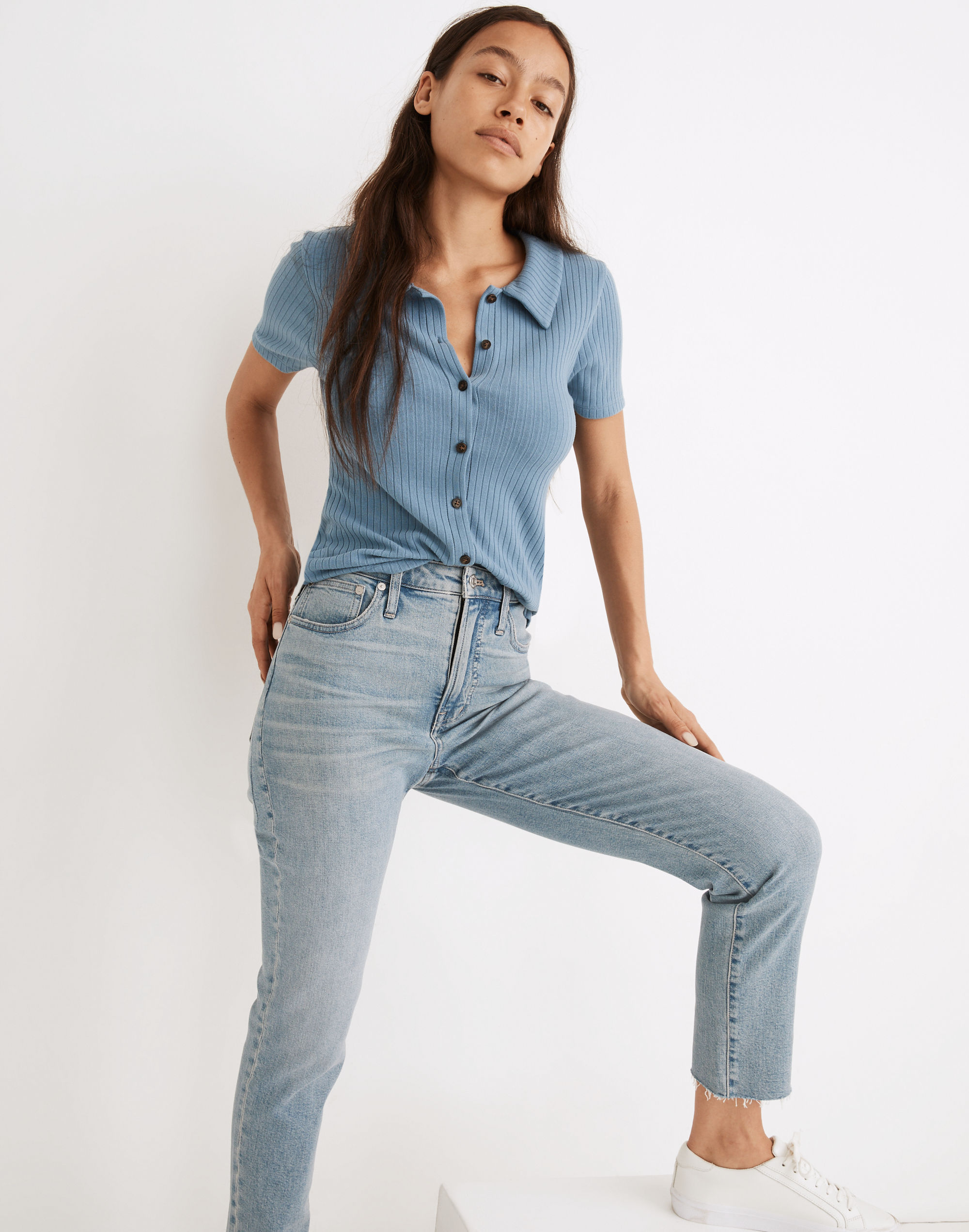 The Curvy Perfect Vintage Jean in Ellicott Wash