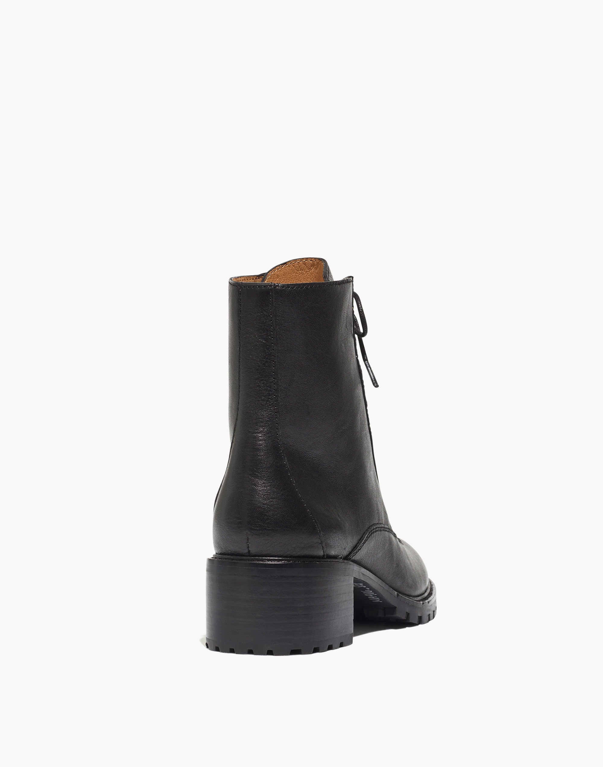 The Julien Lace-Up Lugsole Boot Leather | Madewell