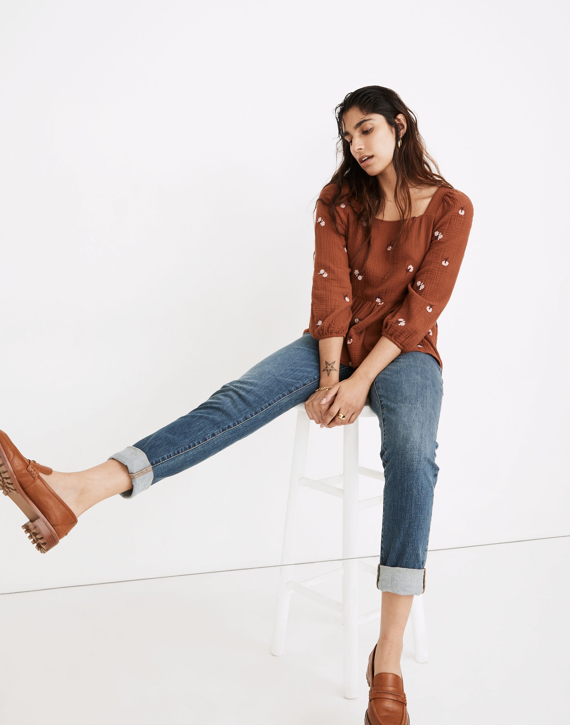 Esplar leather daisies store veja x madewell