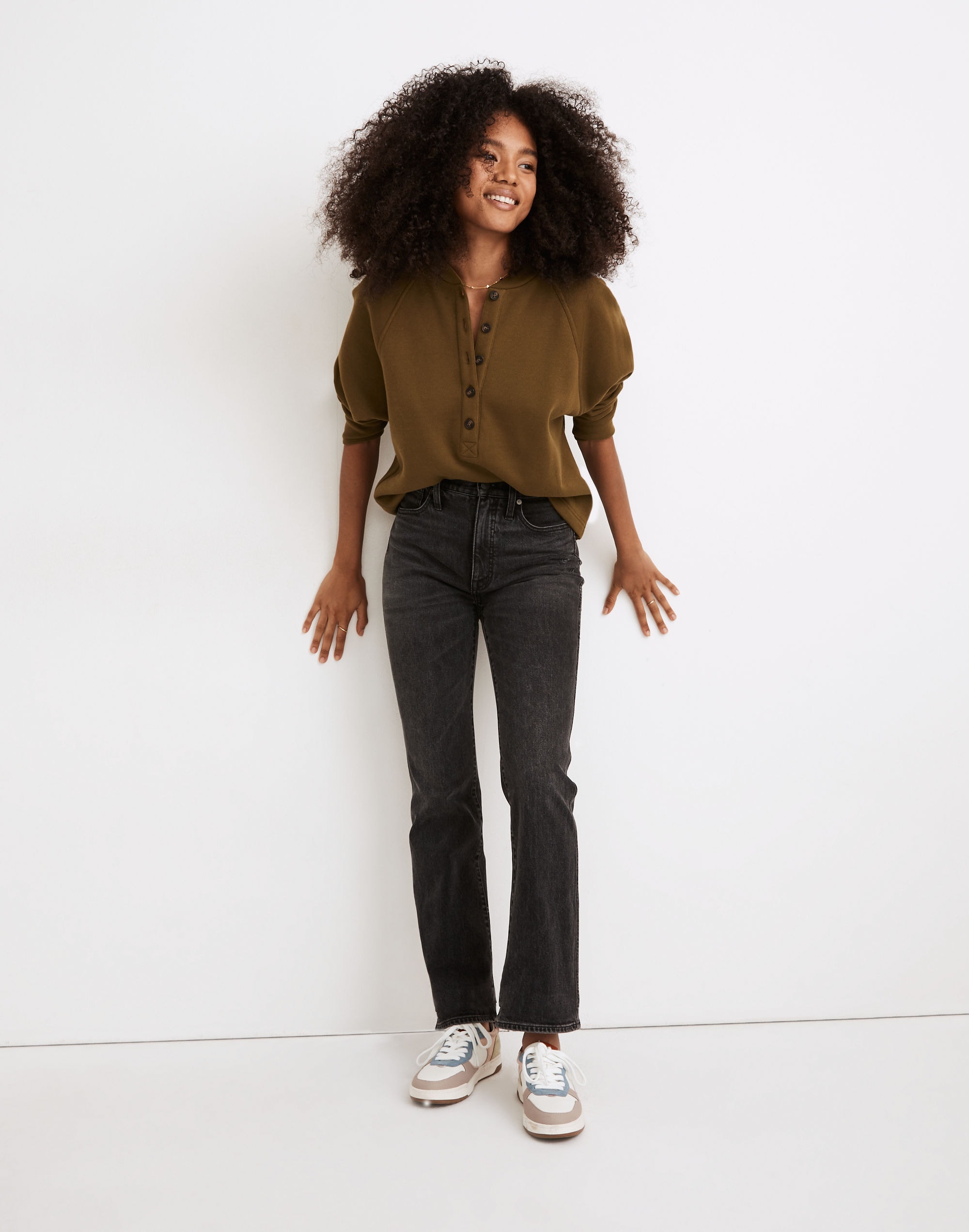 Plus Curvy '90s High-Rise Bootcut Jeans in Lindale Wash