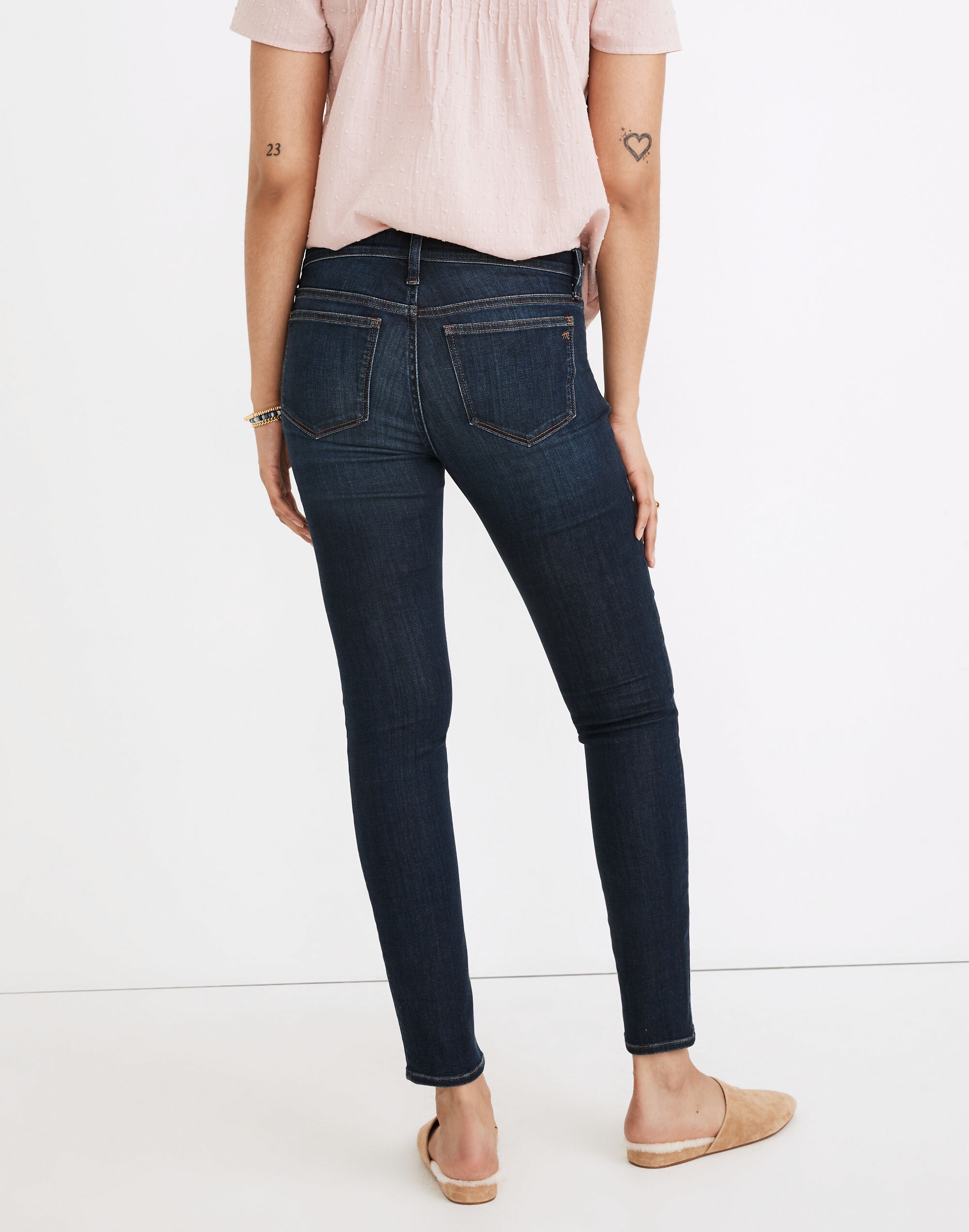 Maternity Side-Panel Skinny Jeans in Woodland Wash: Adjustable TENCEL™ Denim Edition | Madewell