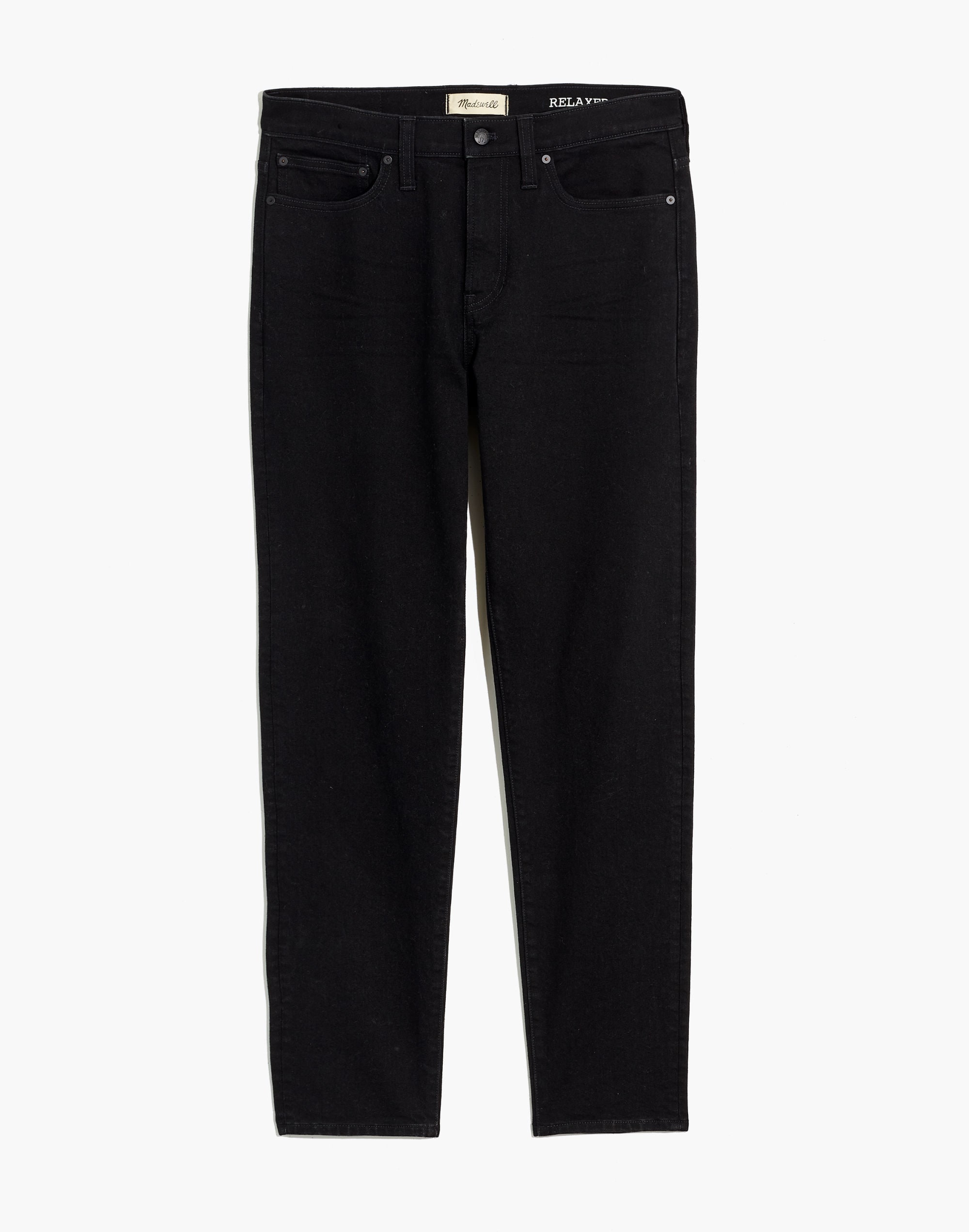 Relaxed Taper Jeans in Saturated Black Wash | Madewell