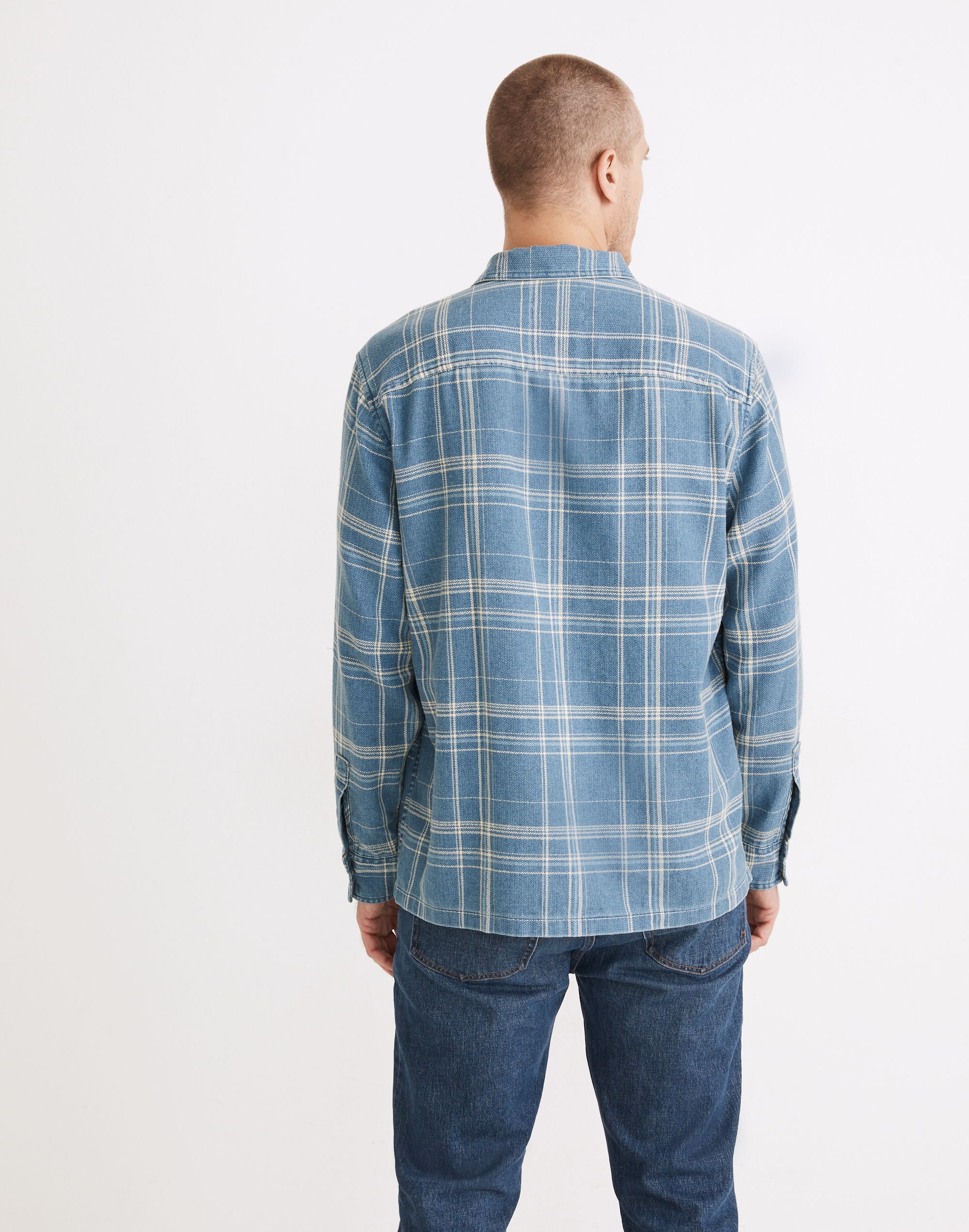 Easy Long-Sleeve Shirt Indigo Plaid | Madewell