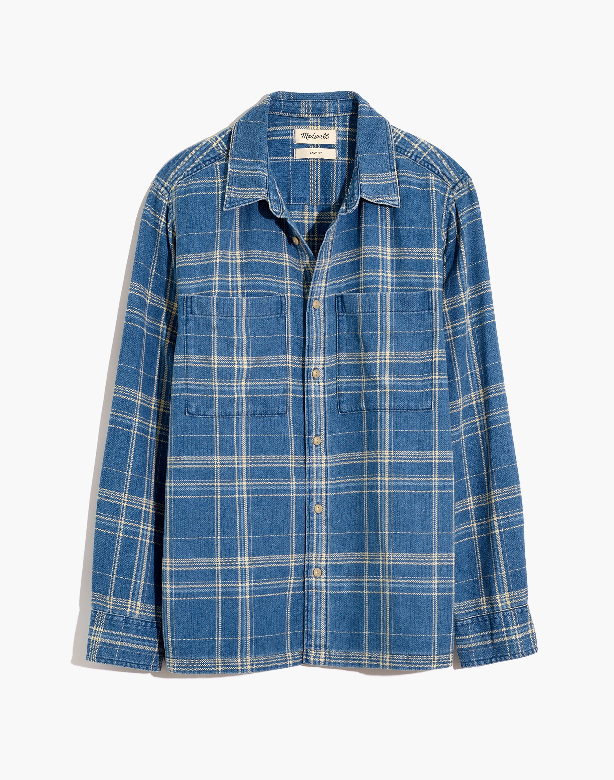 Easy Long-Sleeve Shirt Indigo Plaid | Madewell