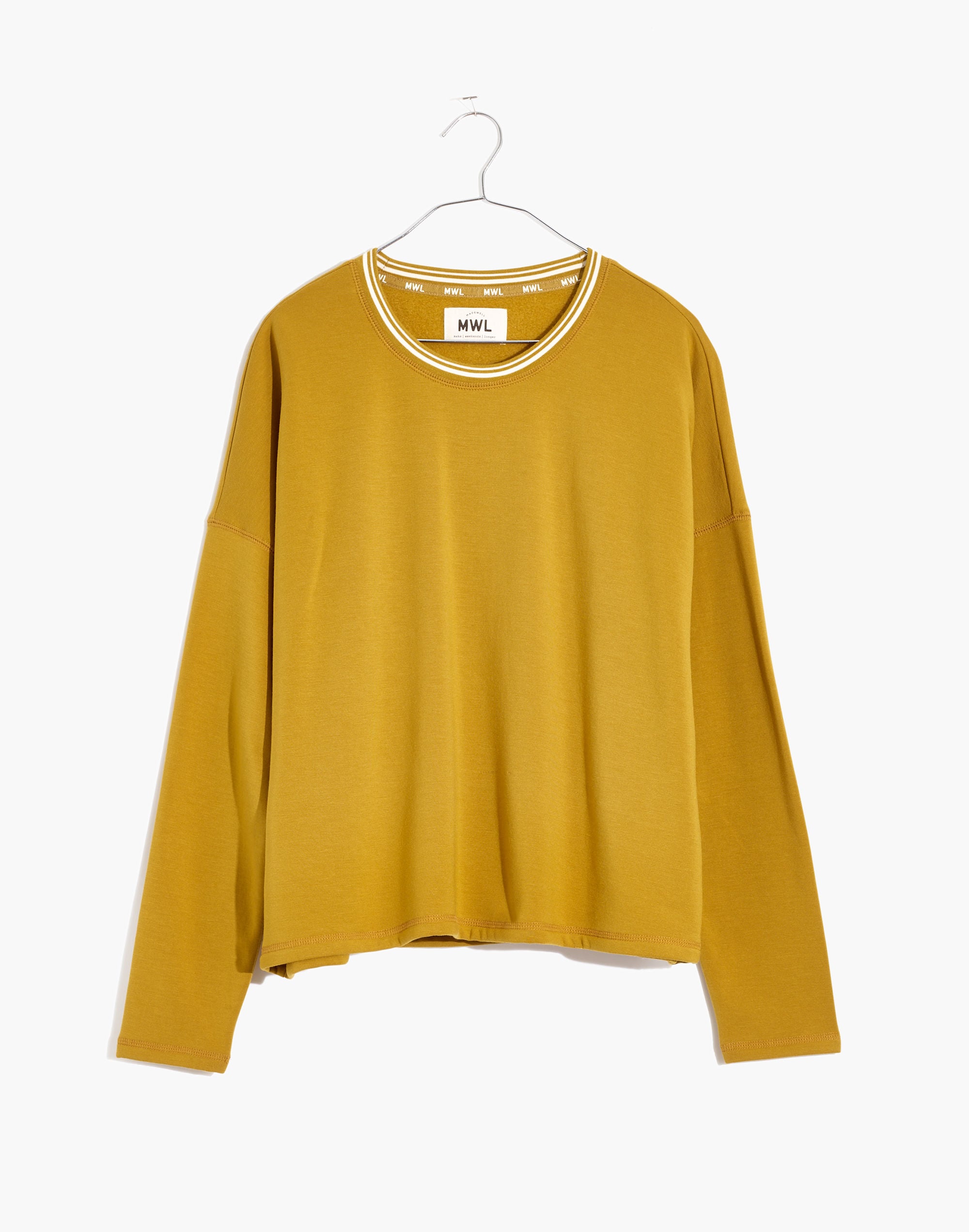 MWL Superbrushed Easygoing Ringer Sweatshirt | Madewell