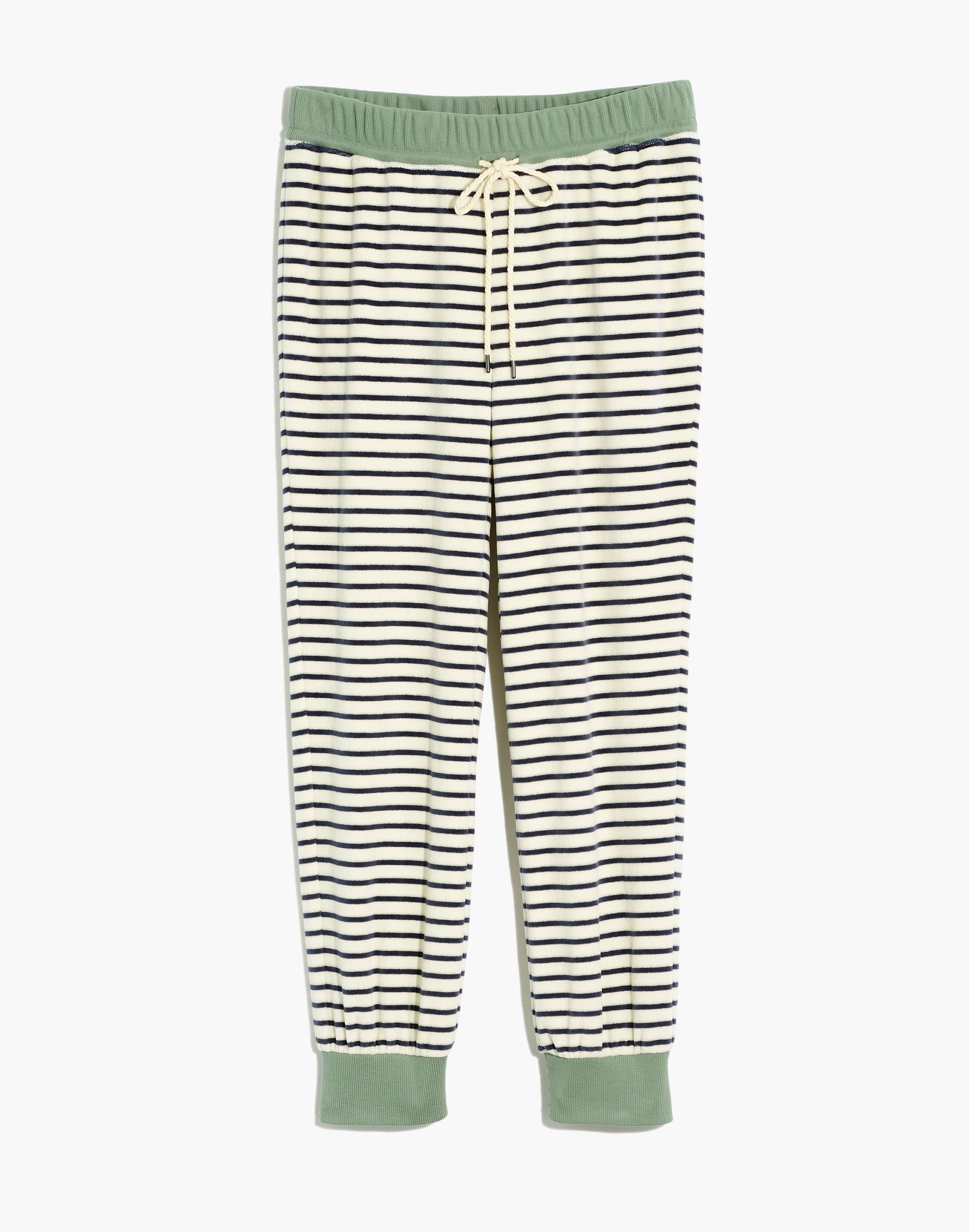 MWL Velour Slim Joggers in Stripe | Madewell