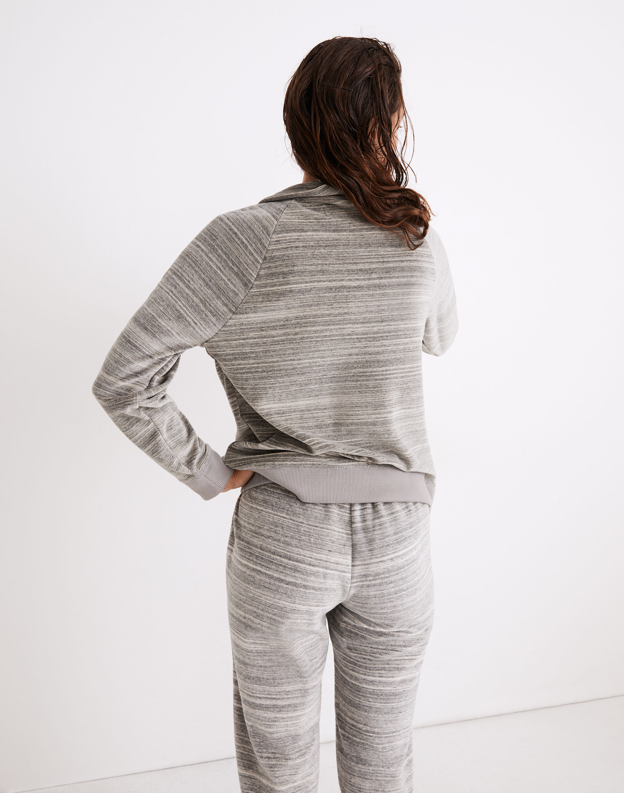 MWL Velour Space-Dyed Half-Zip Sweatshirt | Madewell