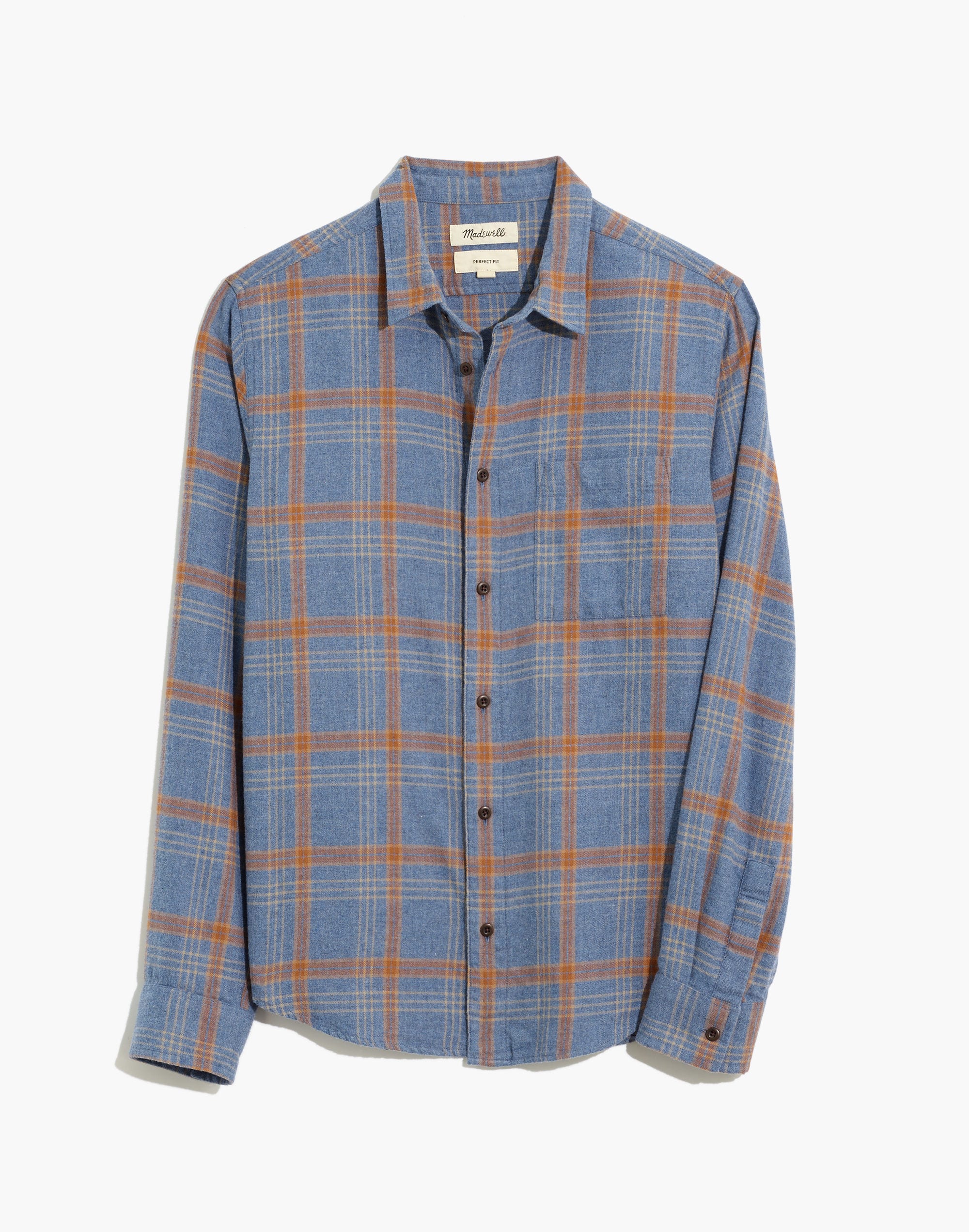 Brushed Twill Perfect Shirt Plaid | Madewell