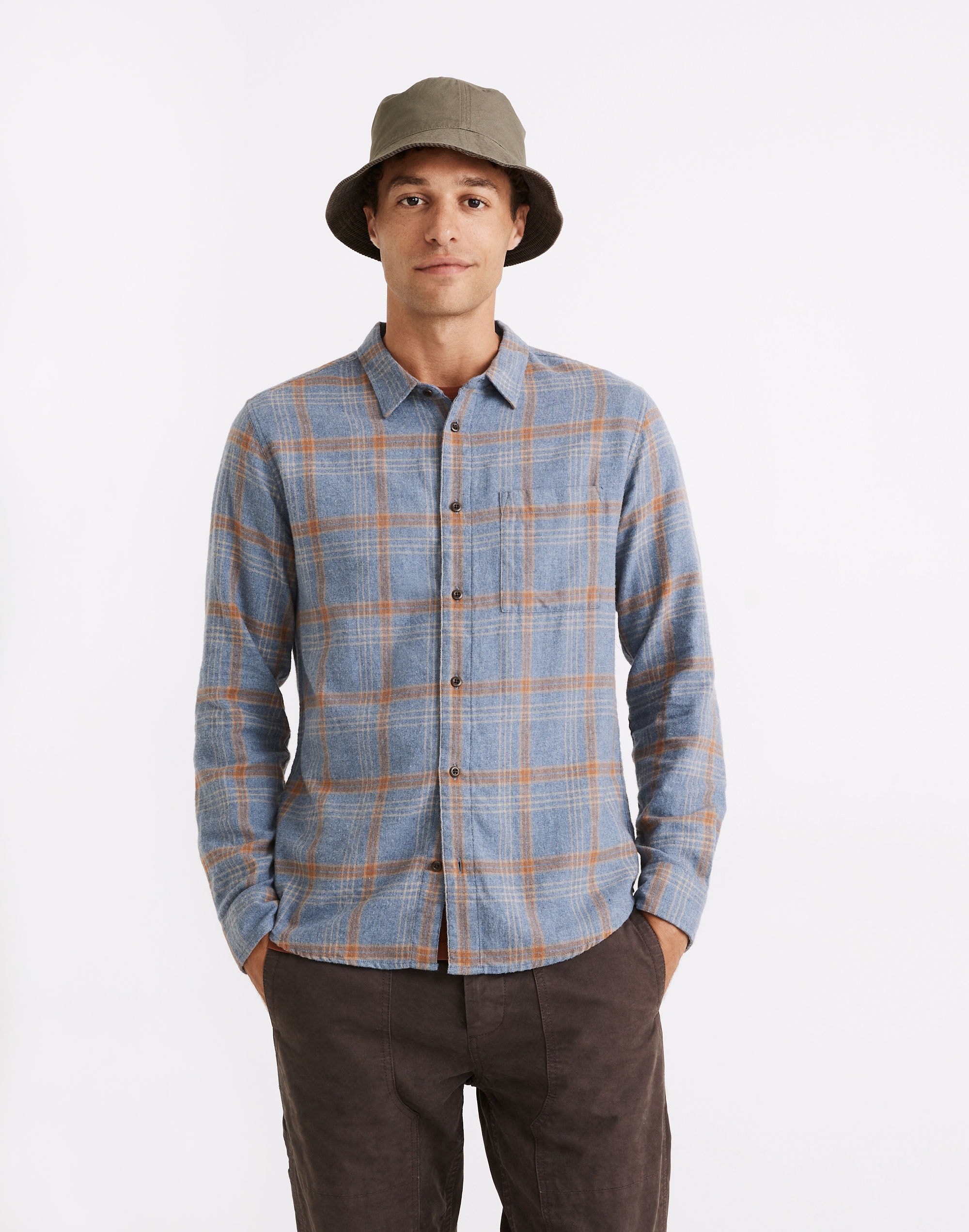 Brushed Twill Perfect Shirt Plaid | Madewell