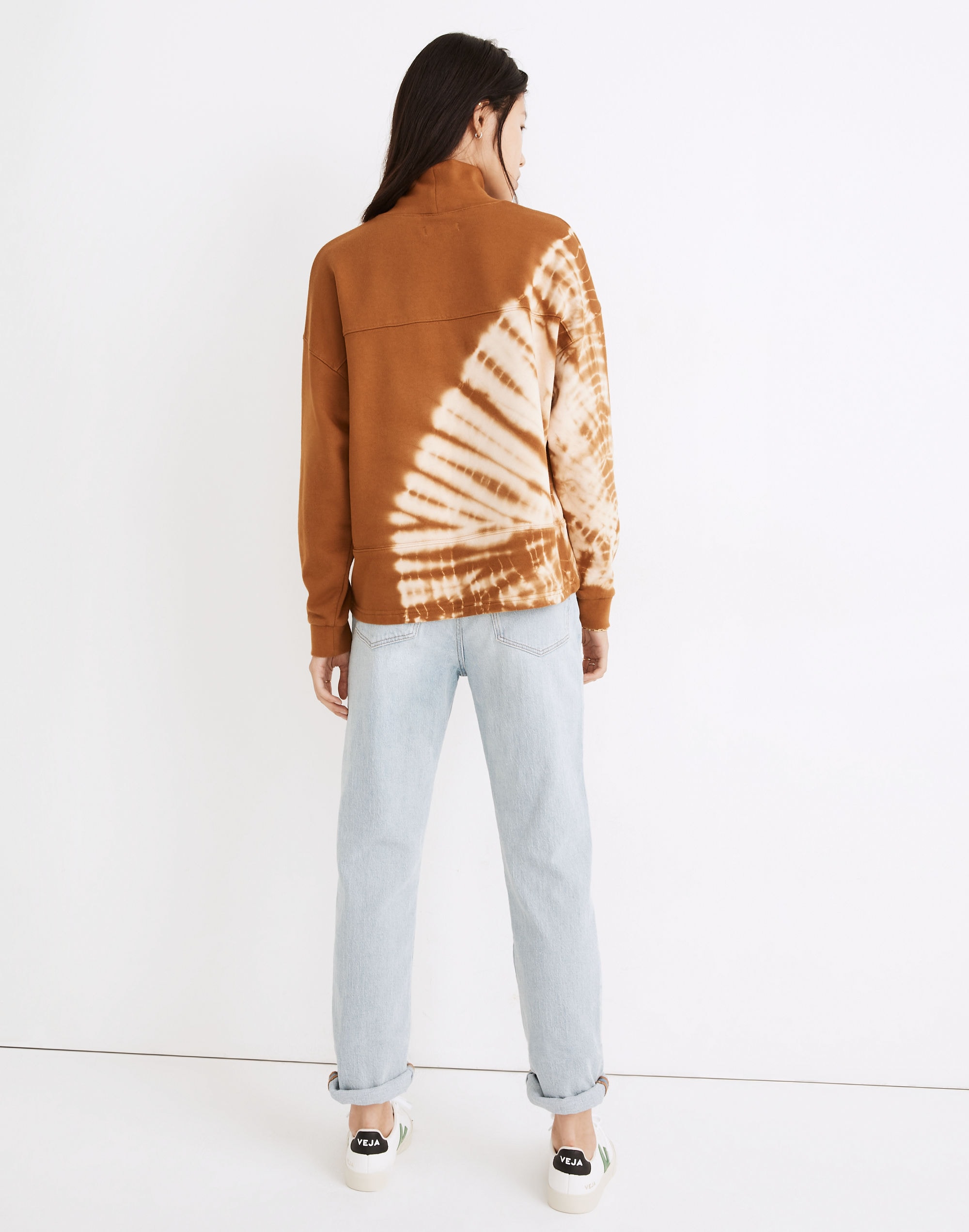 Tie-Dye (Re)sourced Cotton Mockneck Pocket Sweatshirt | Madewell