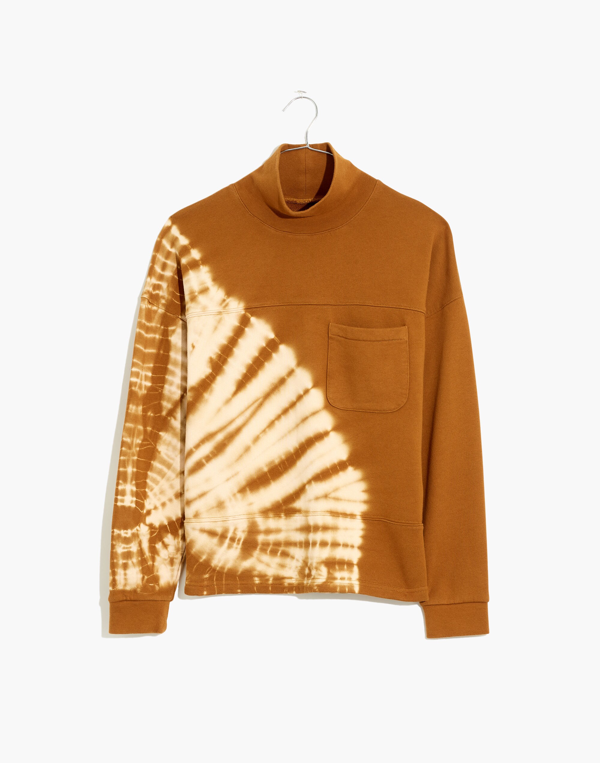 Tie-Dye (Re)sourced Cotton Mockneck Pocket Sweatshirt | Madewell