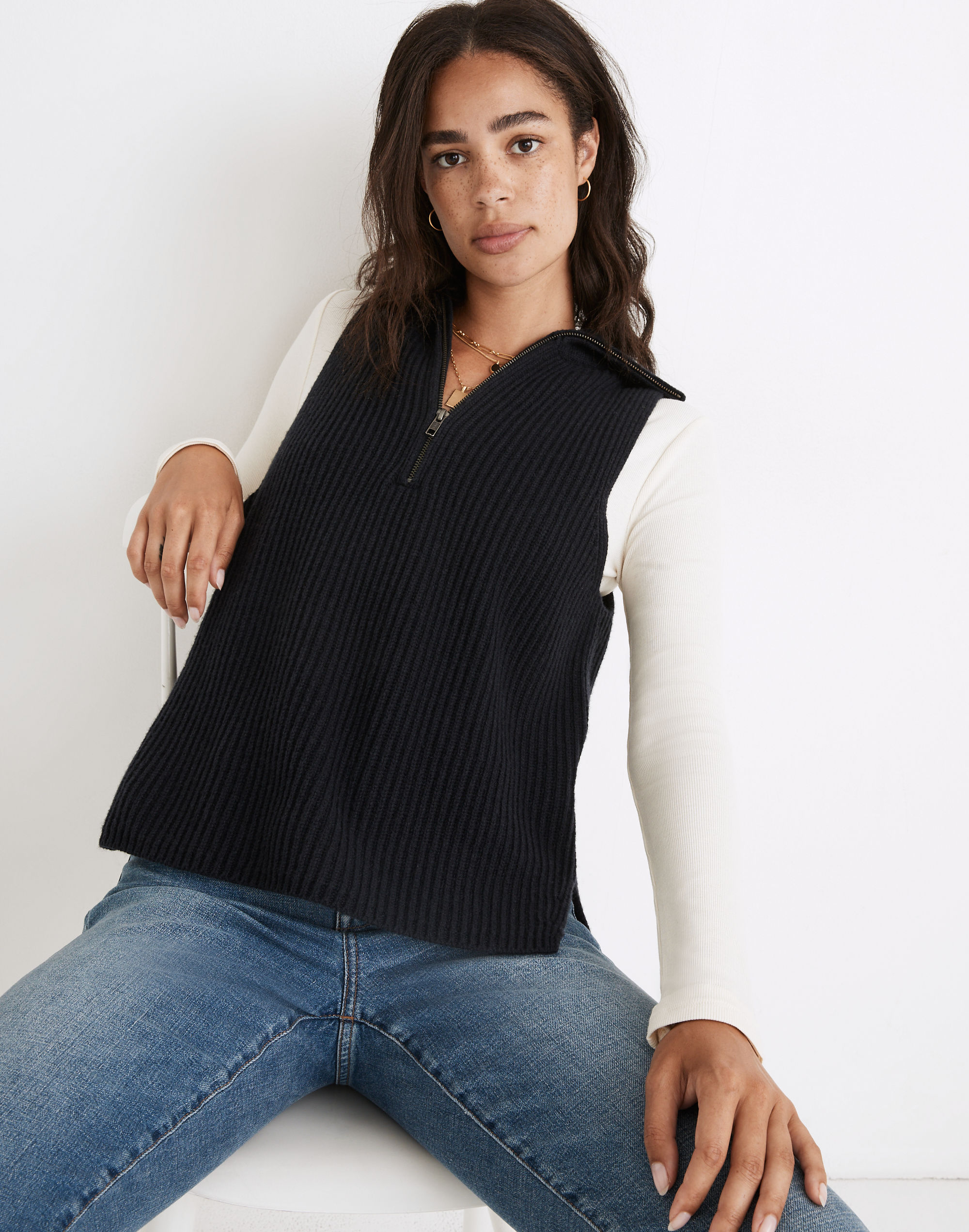 Half-Zip Sweater Vest