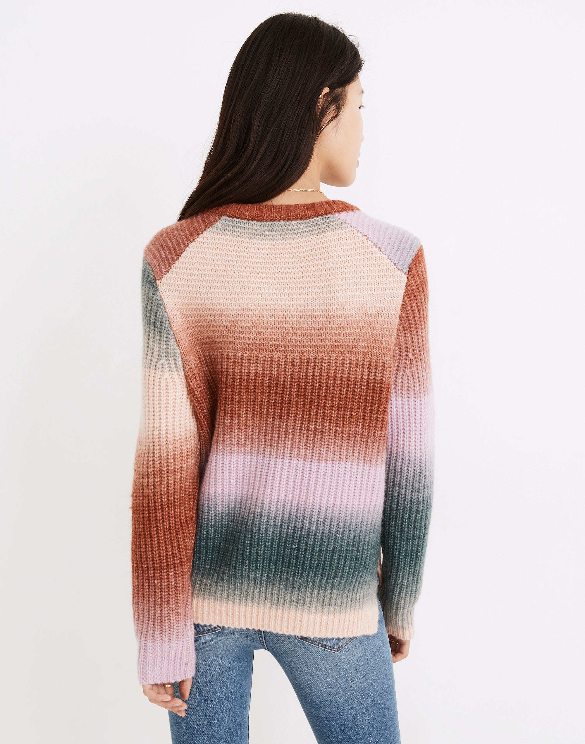 Space-Dyed Button-Shoulder Pullover Sweater | Madewell