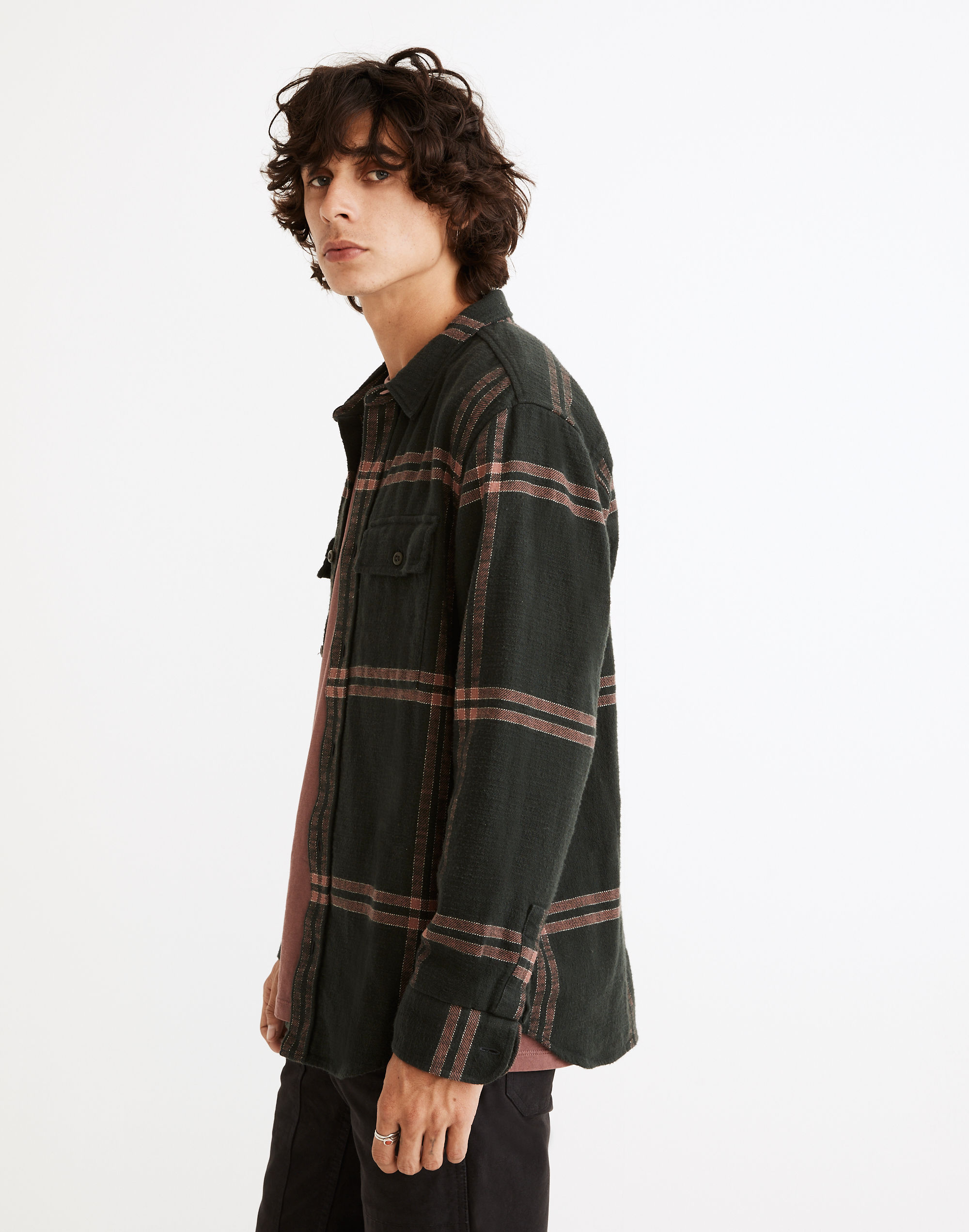 Slub Flannel Perfect Long-Sleeve Shirt in Plaid | Madewell