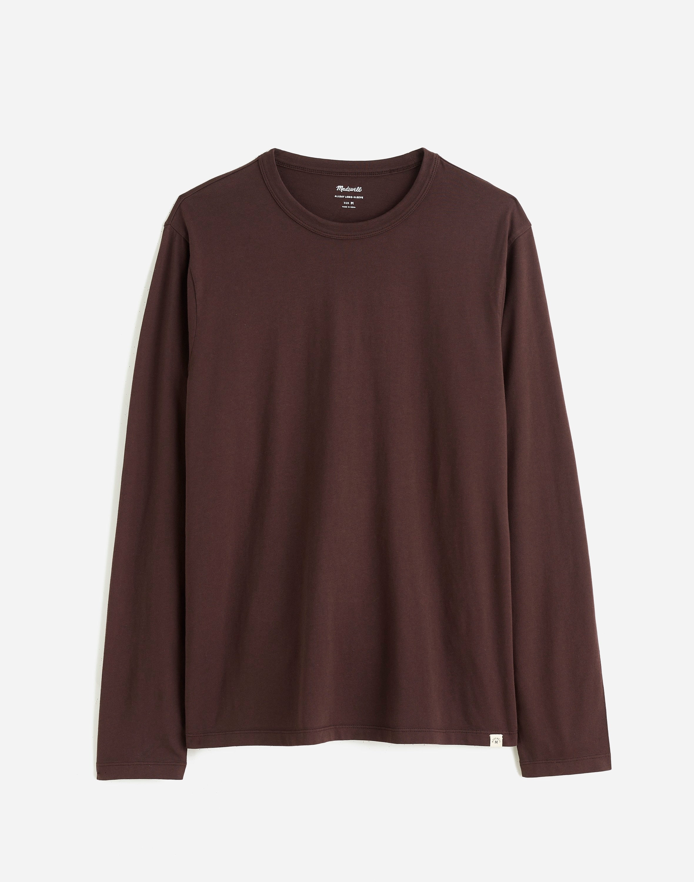 Mw Garment-dyed Allday Crewneck Tee In Dark Carob