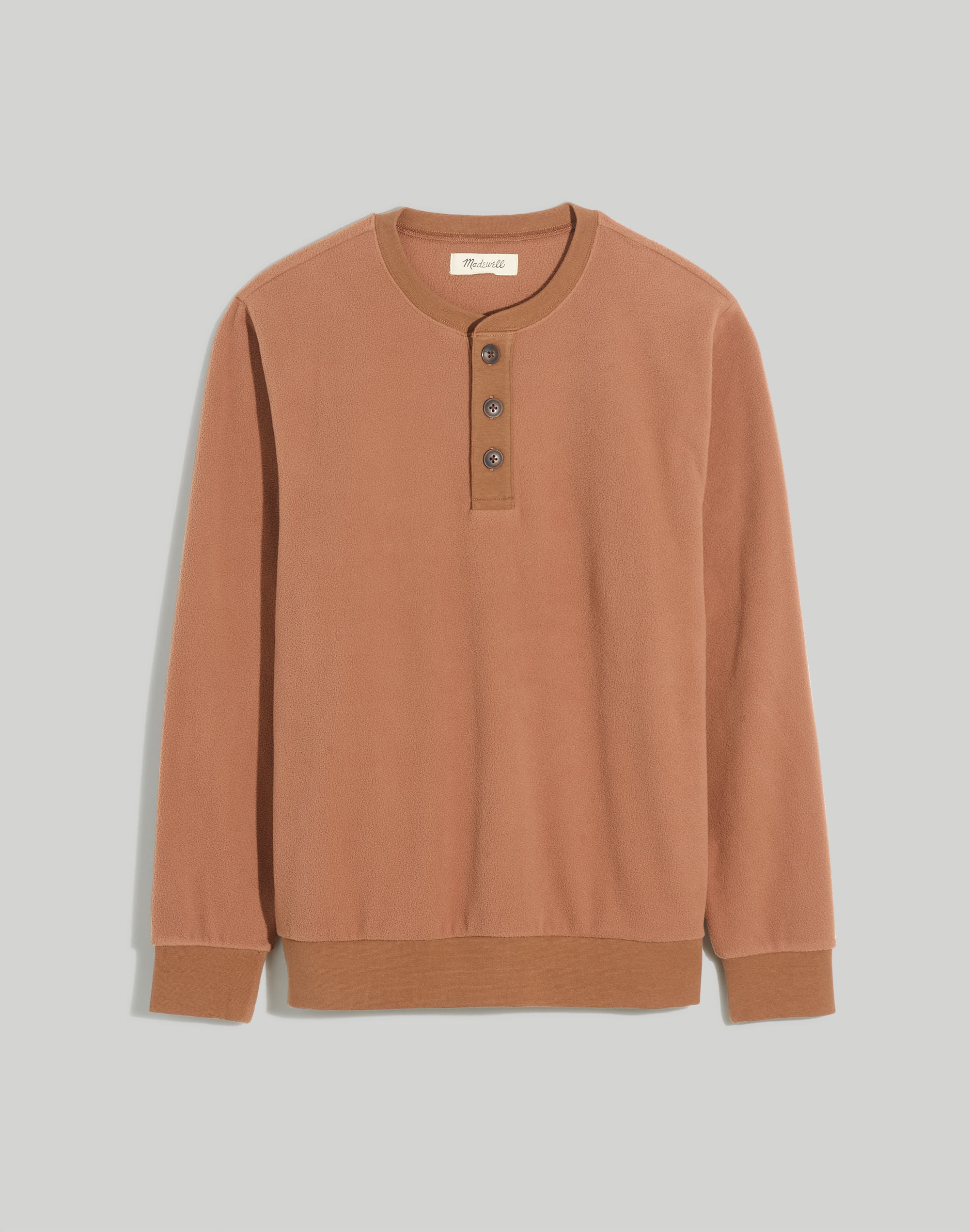 (Re)Sourced Fleece Henley Tee | Madewell