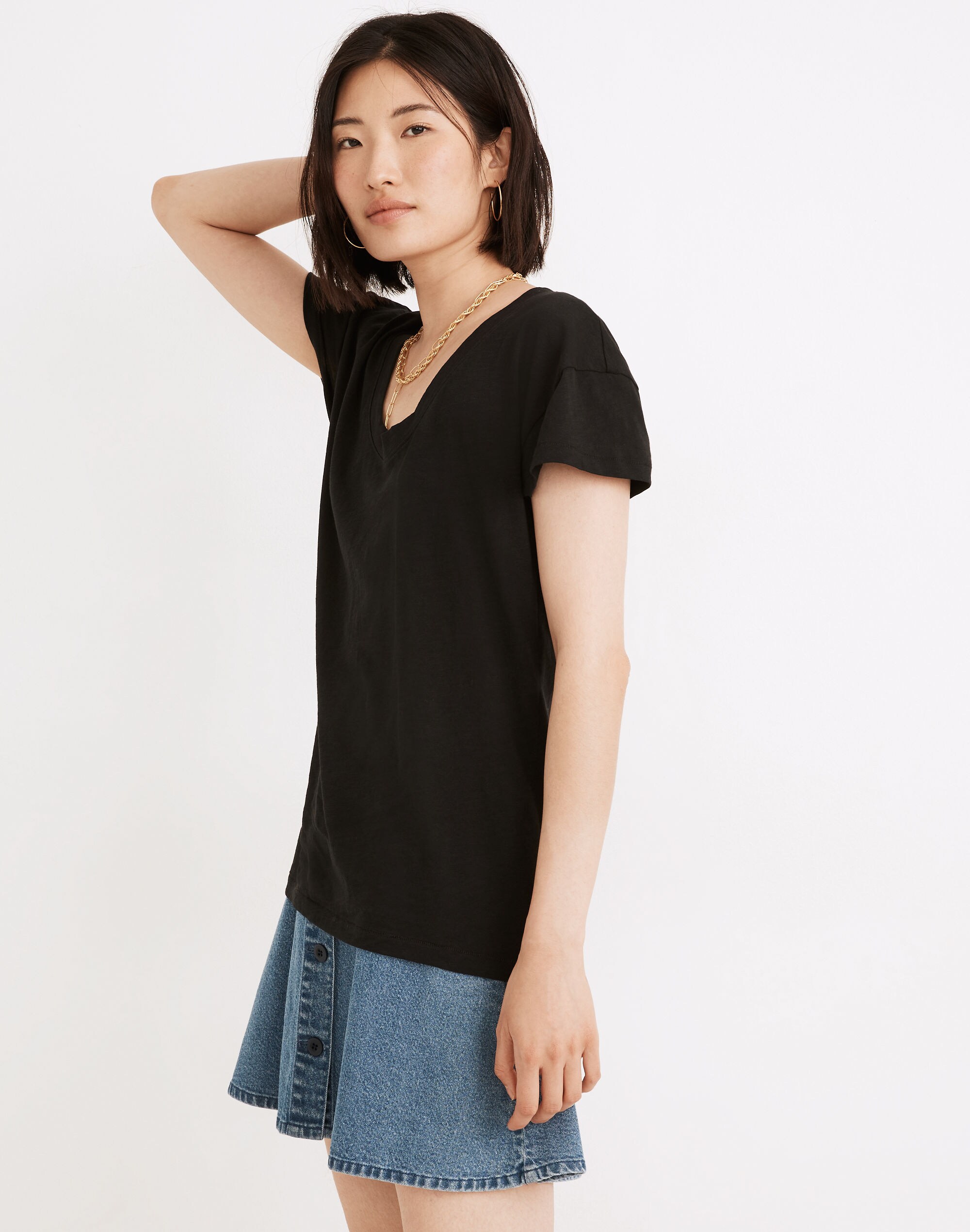 Whisper Cotton Scoopneck Tee | Madewell