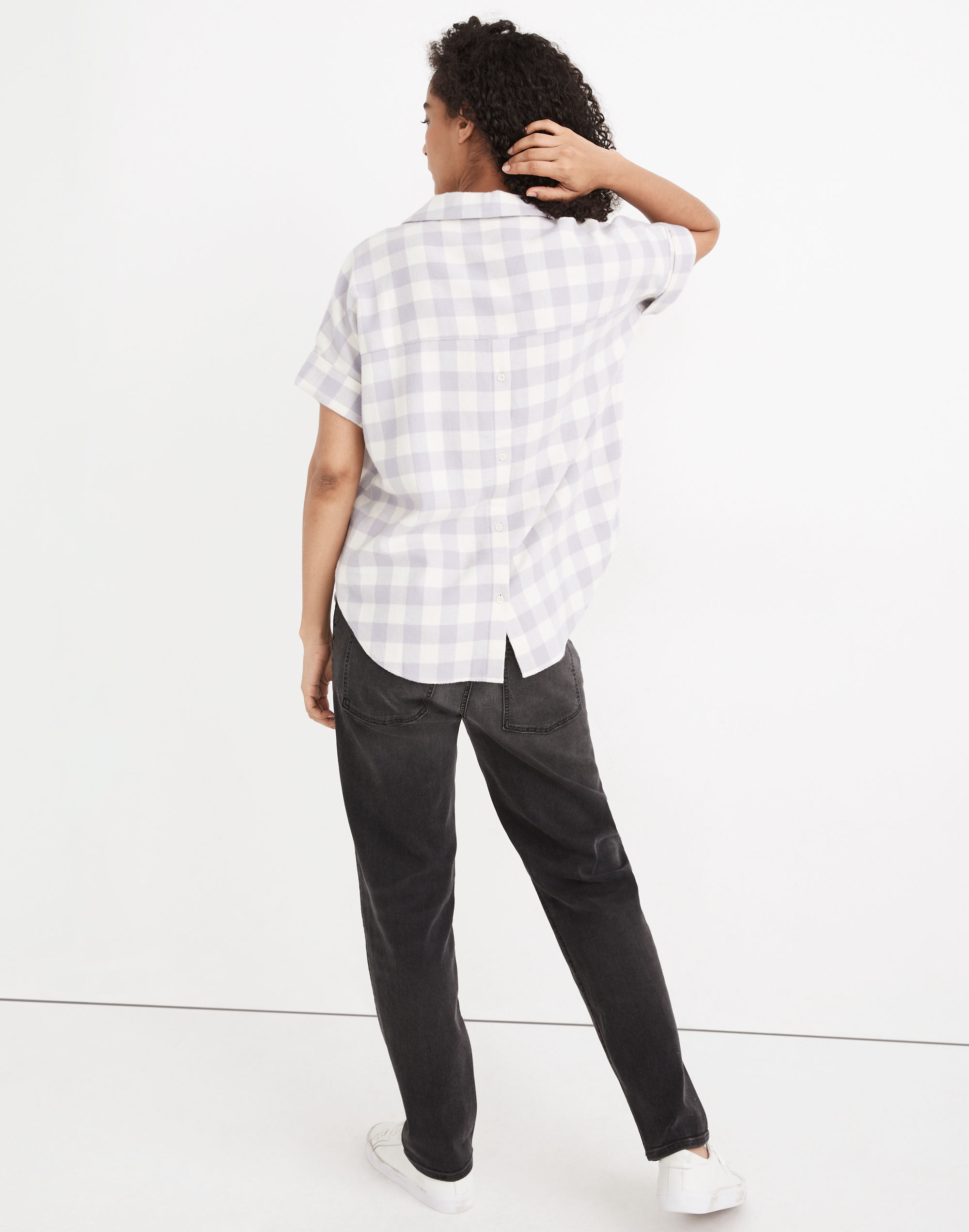 Flannel Courier Button-Back Shirt in Gingham Check | Madewell