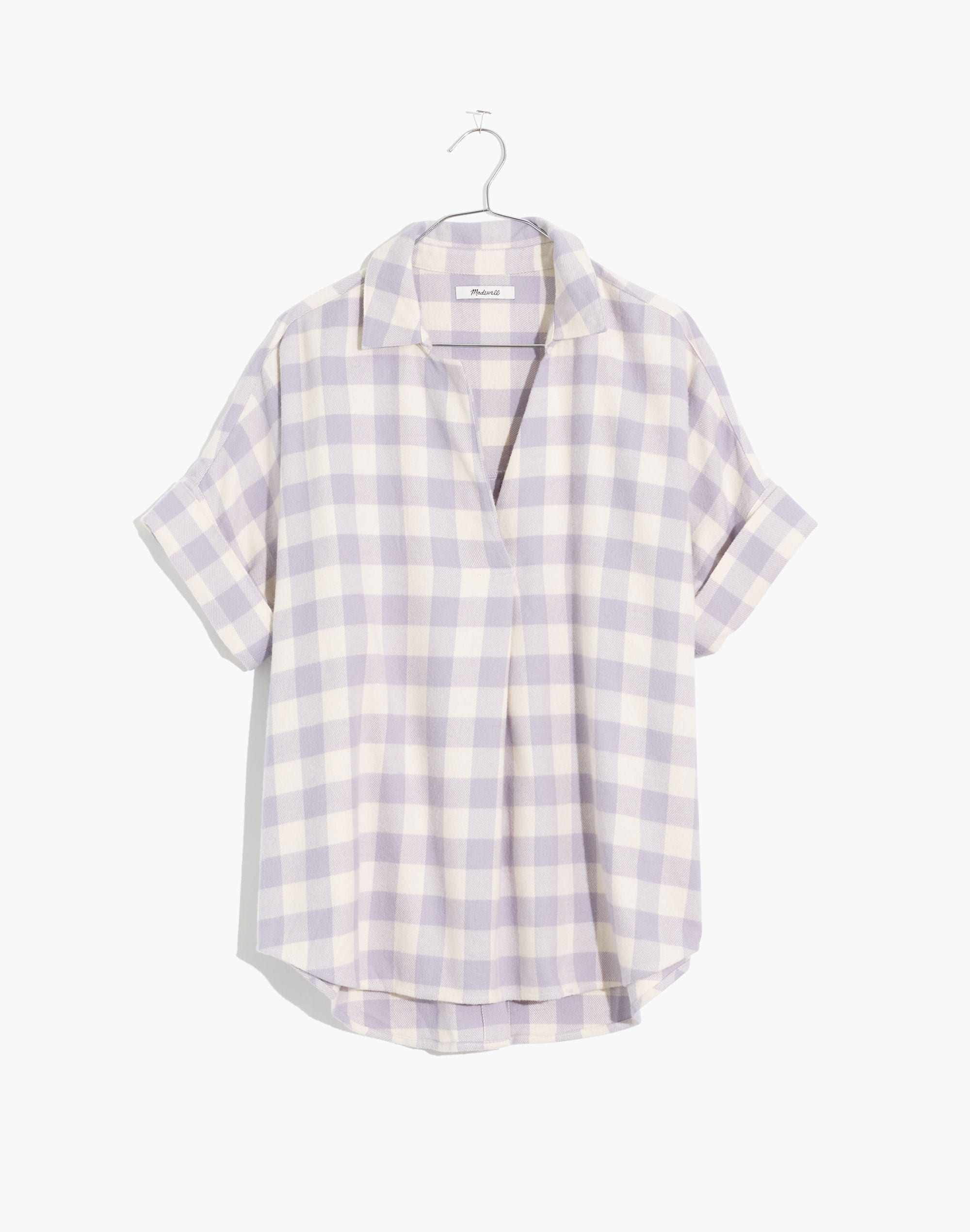 Flannel Courier Button-Back Shirt in Gingham Check | Madewell