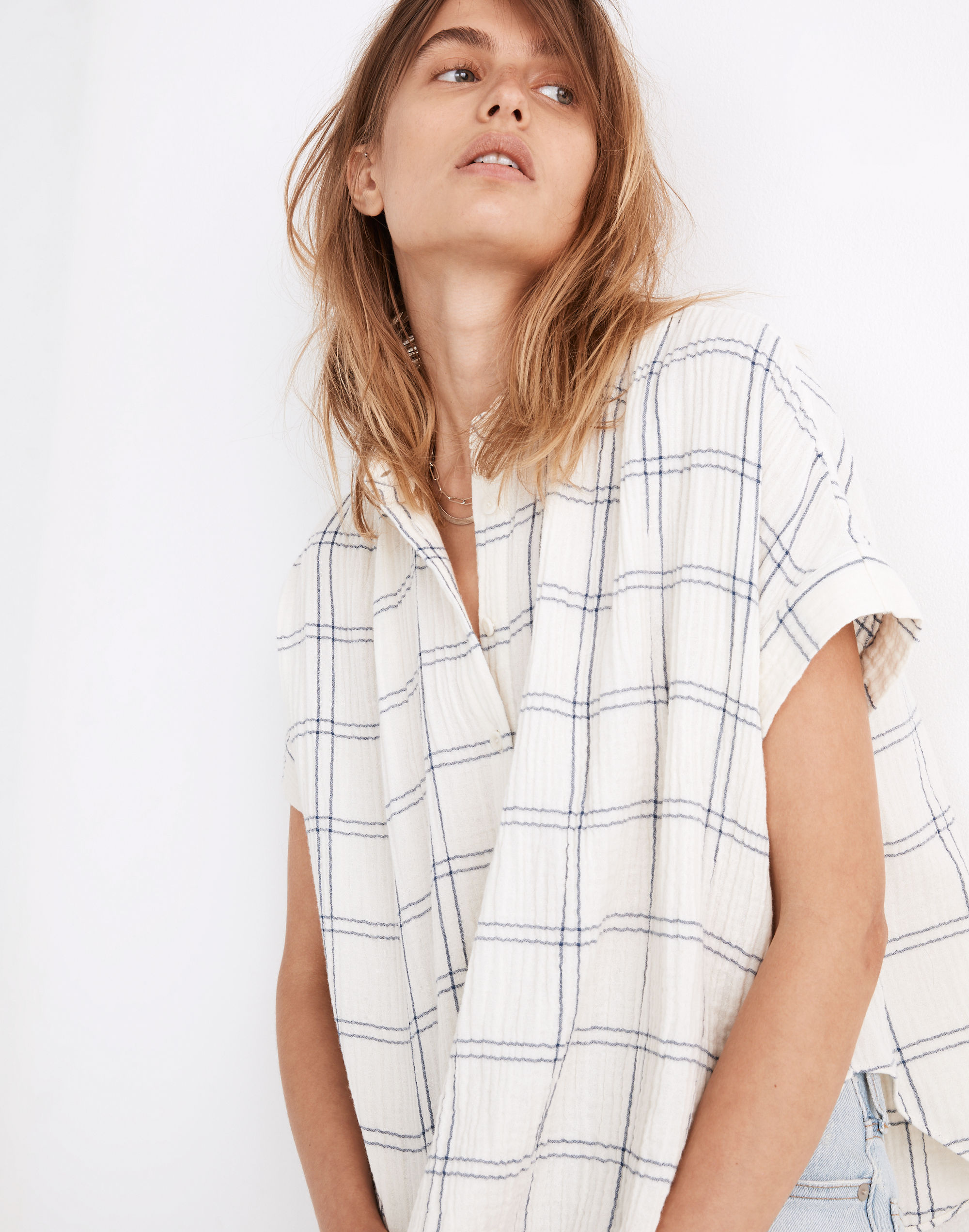 madewell windowpane shirt