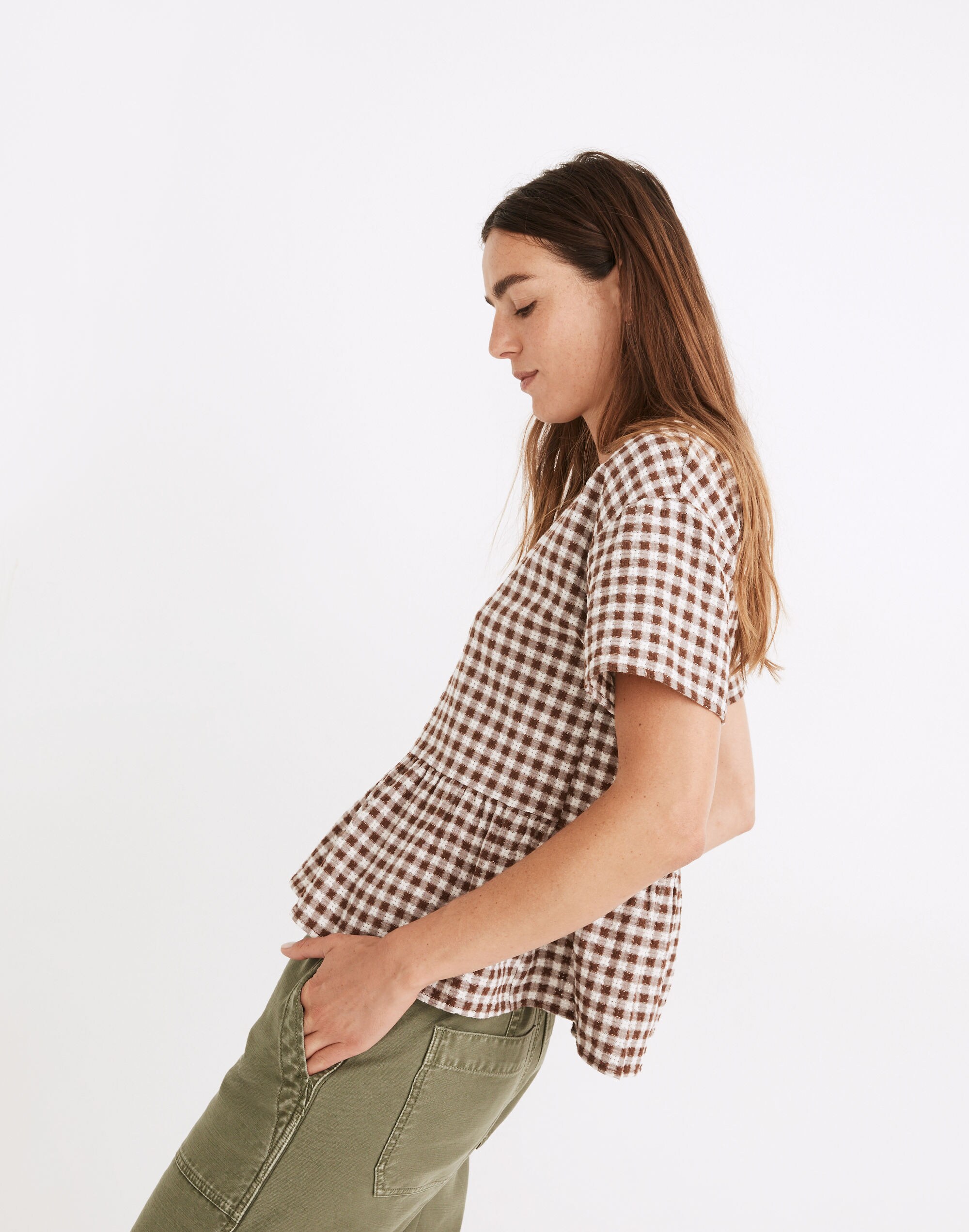 Medford Top Textured Gingham | Madewell