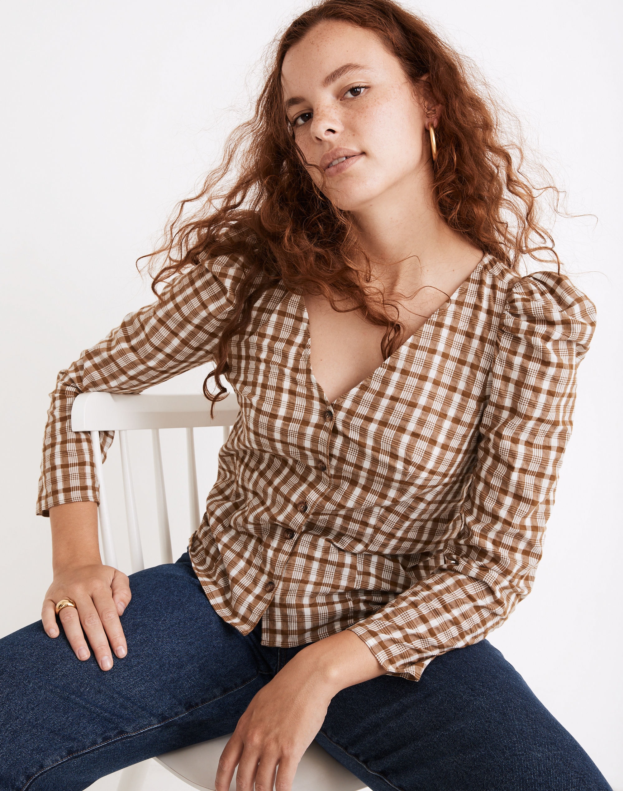 Westover Top in Sandown Plaid | Madewell