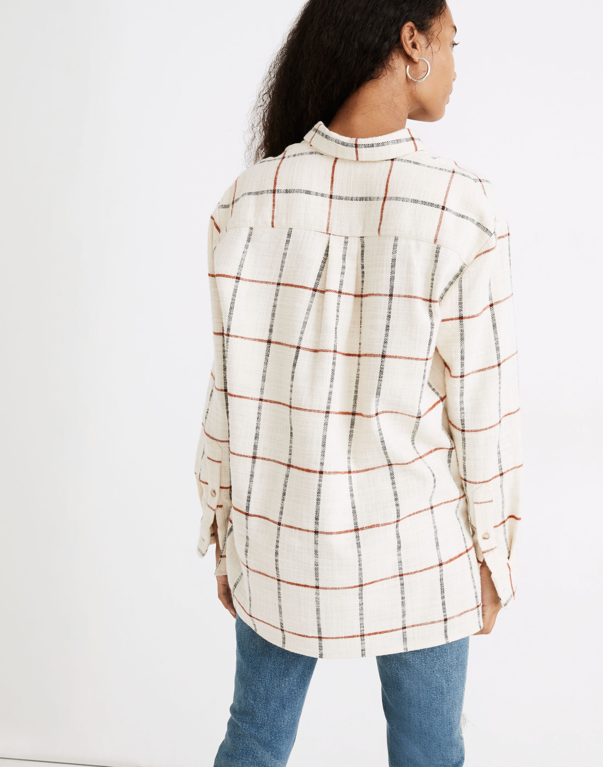 Flannel Oversized Ex-Boyfriend Shirt Windowpane | Madewell