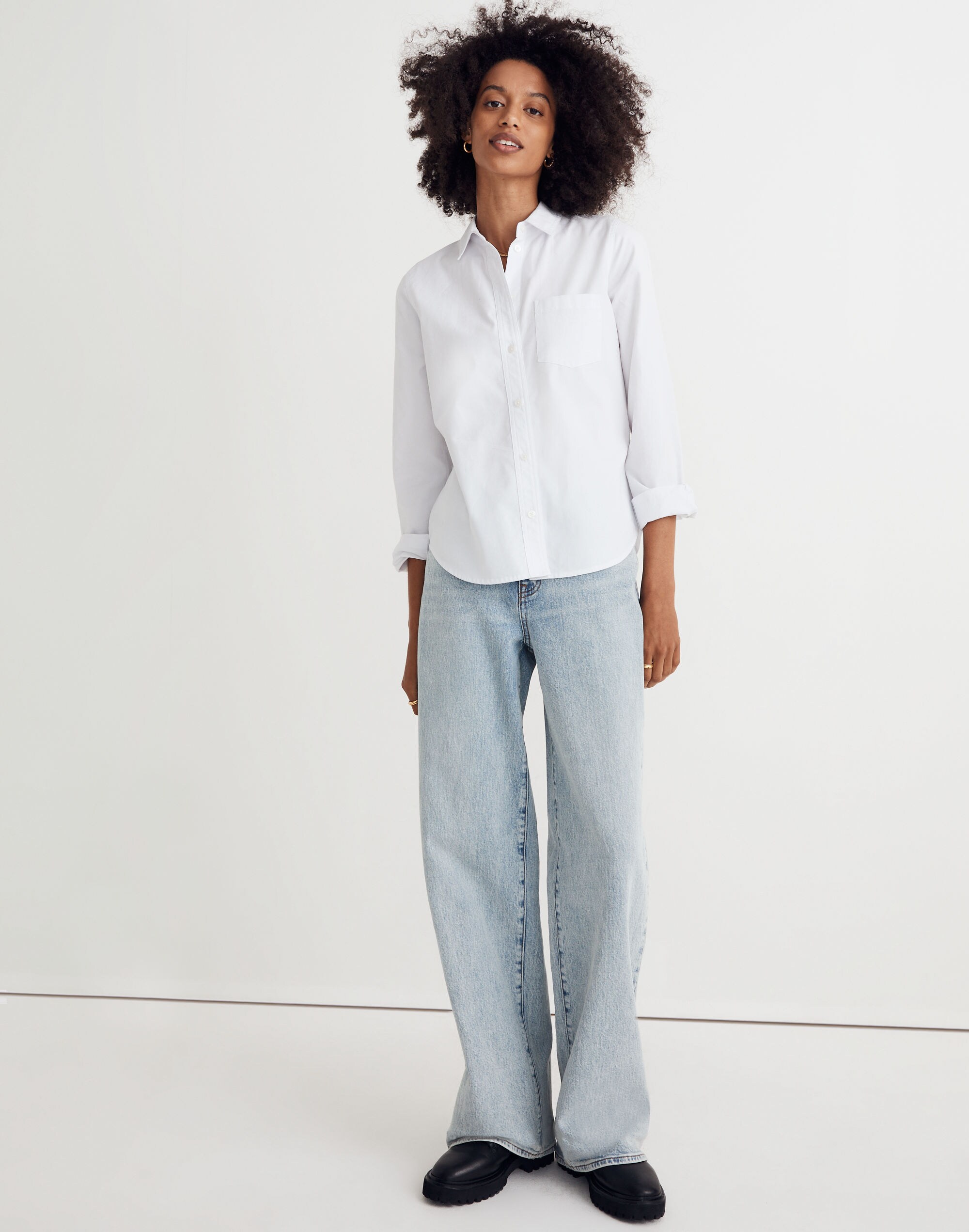 Shrunken Button-Up Oxford Shirt | Madewell