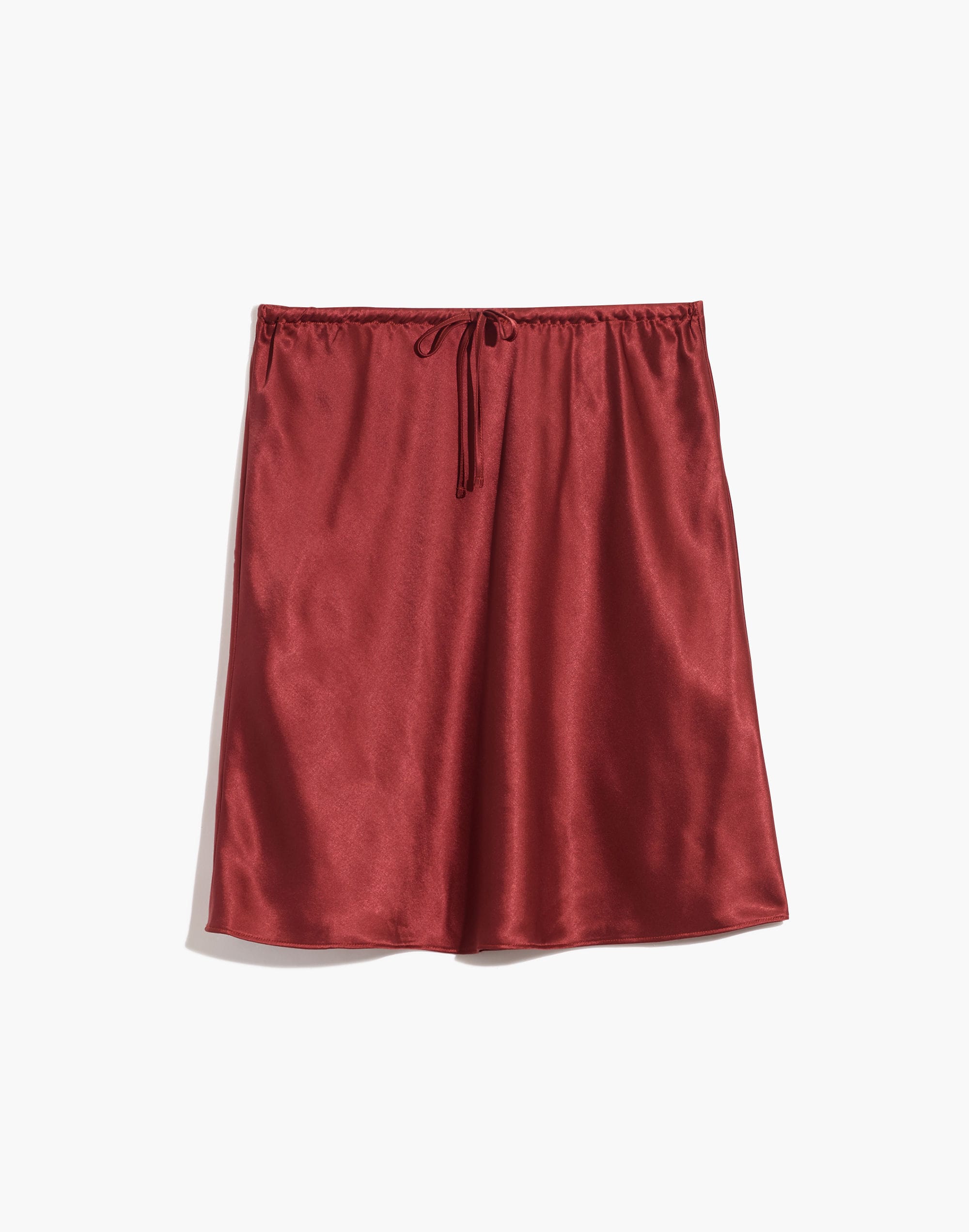 Drawstring Mini Slip Skirt | Madewell