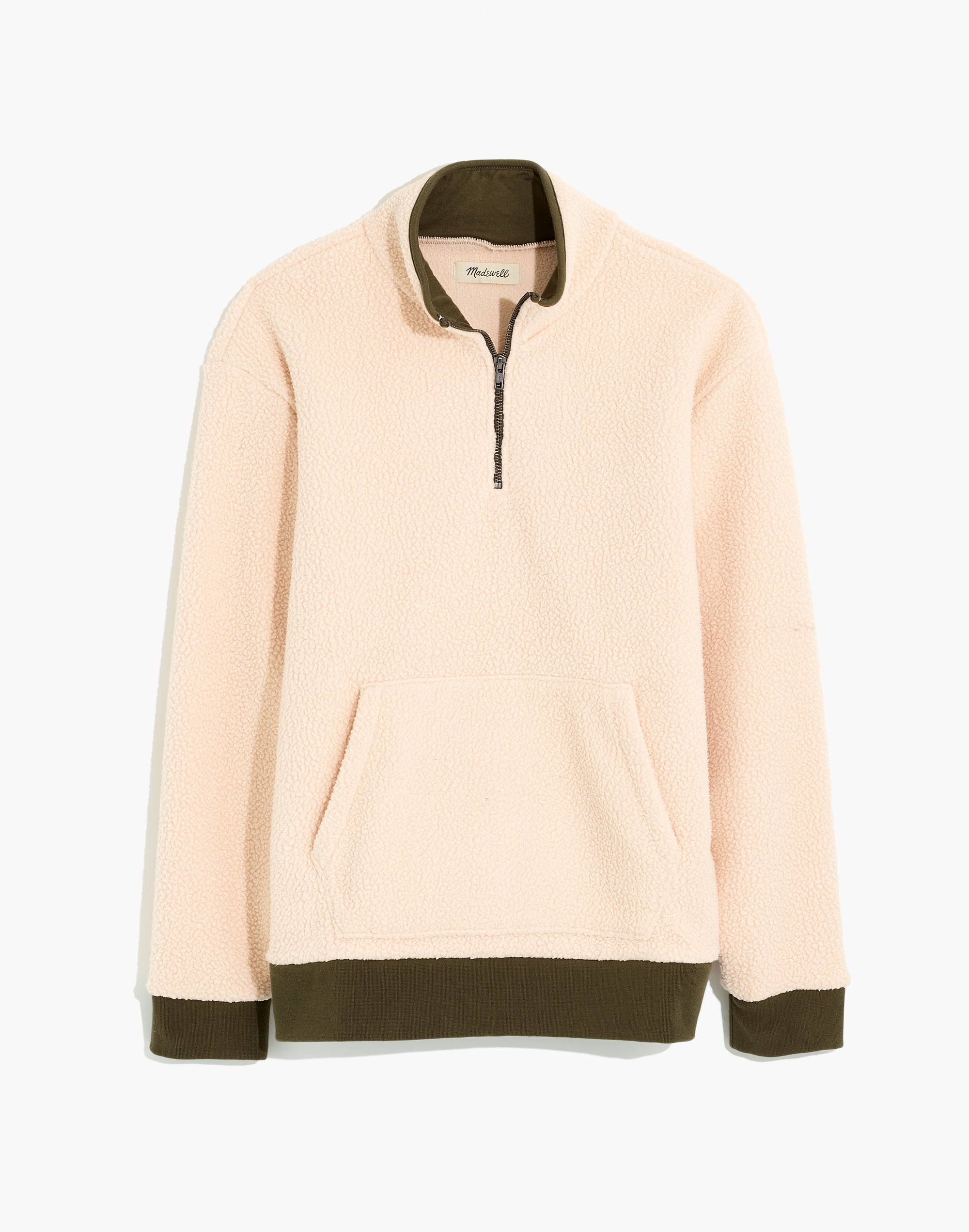 (Re)sourced Sherpa Half-Zip Sweatshirt | Madewell