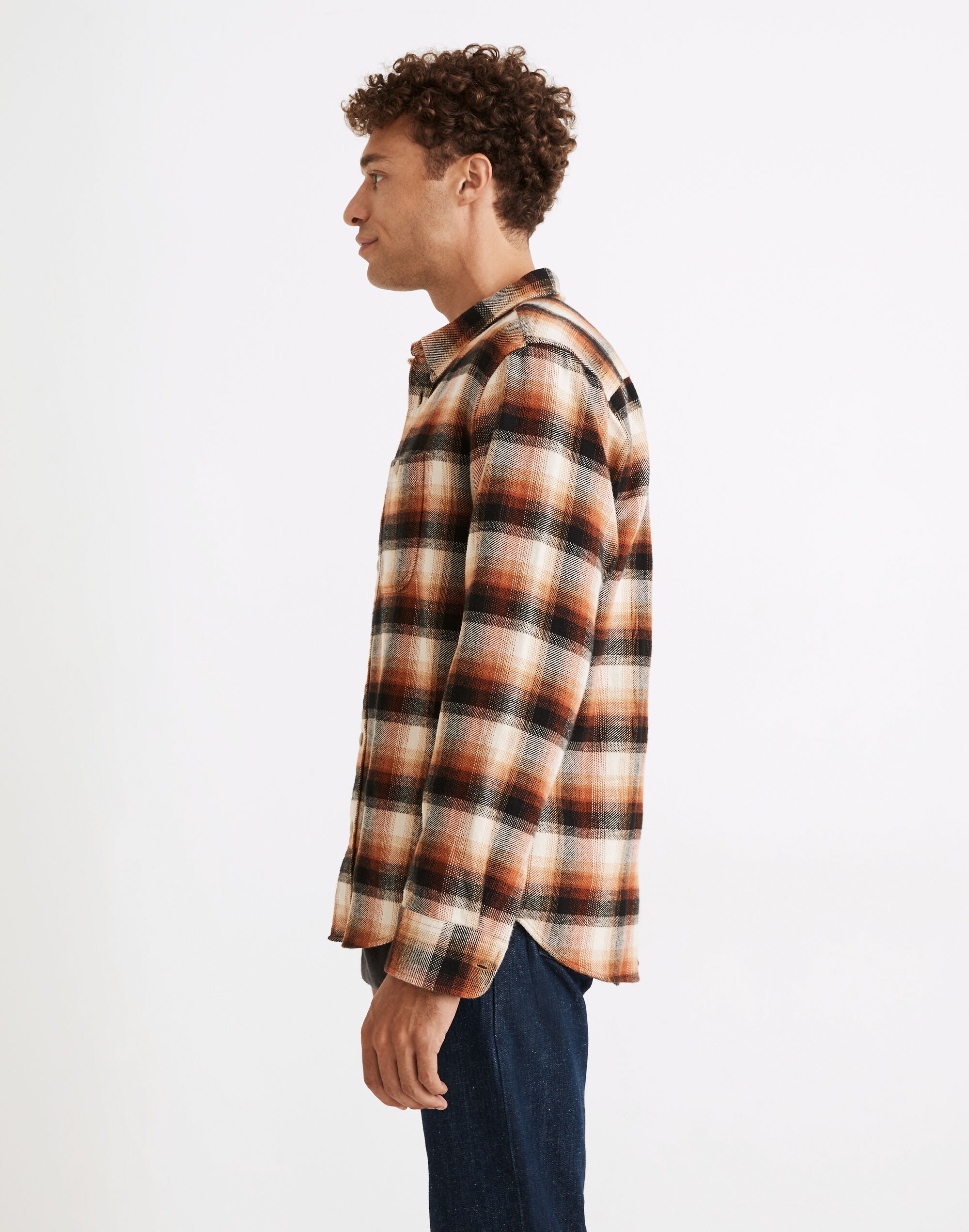 Brushed Flannel Easy Long-Sleeve Shirt Plaid | Madewell