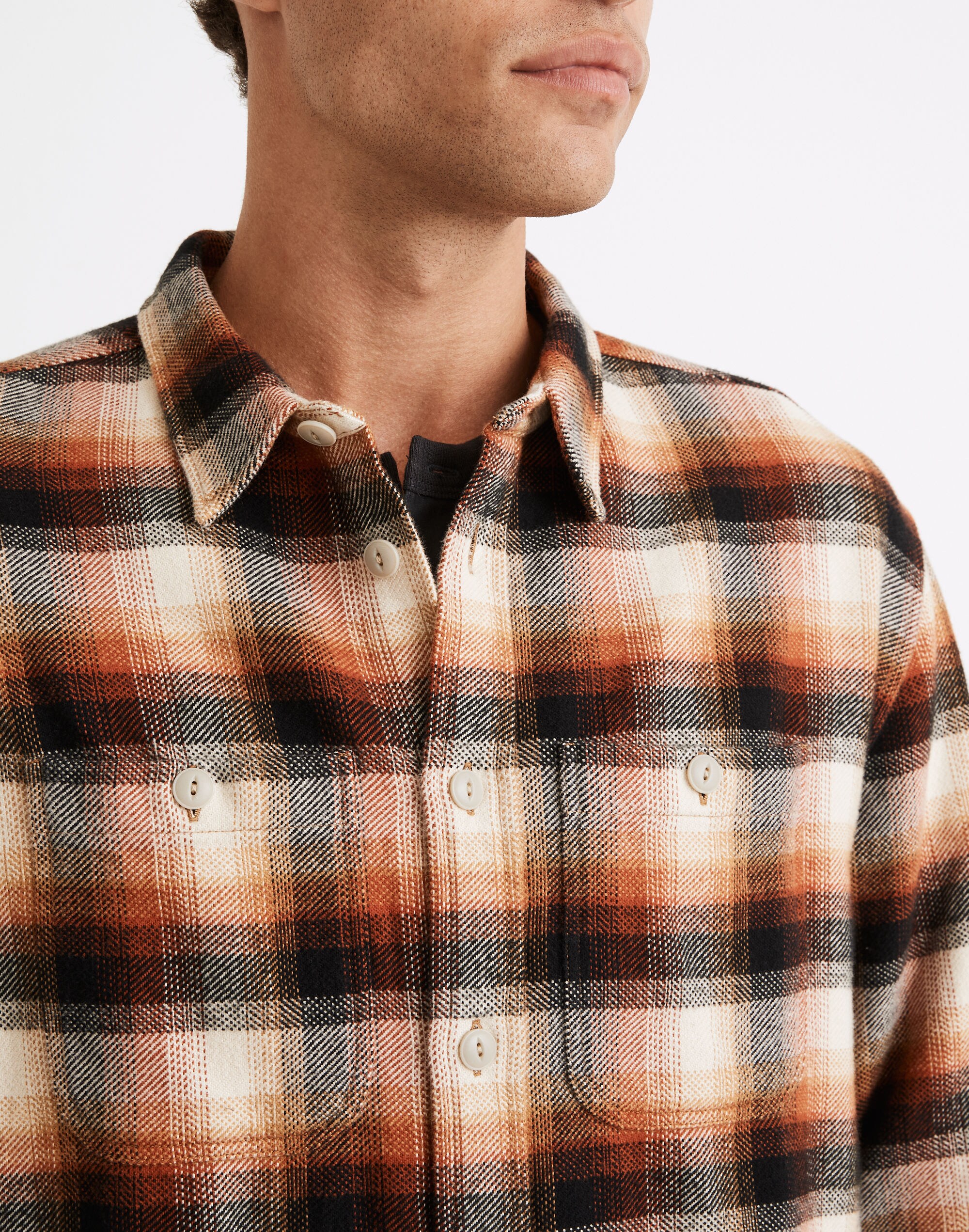 Brushed Flannel Easy Long-Sleeve Shirt Plaid | Madewell