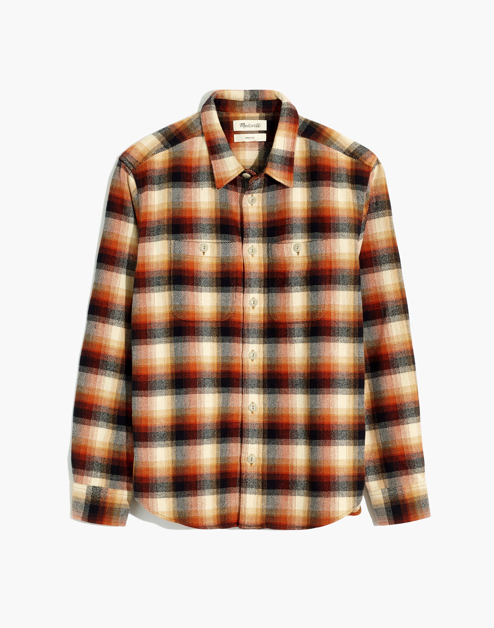 Brushed Flannel Easy Long-Sleeve Shirt Plaid | Madewell