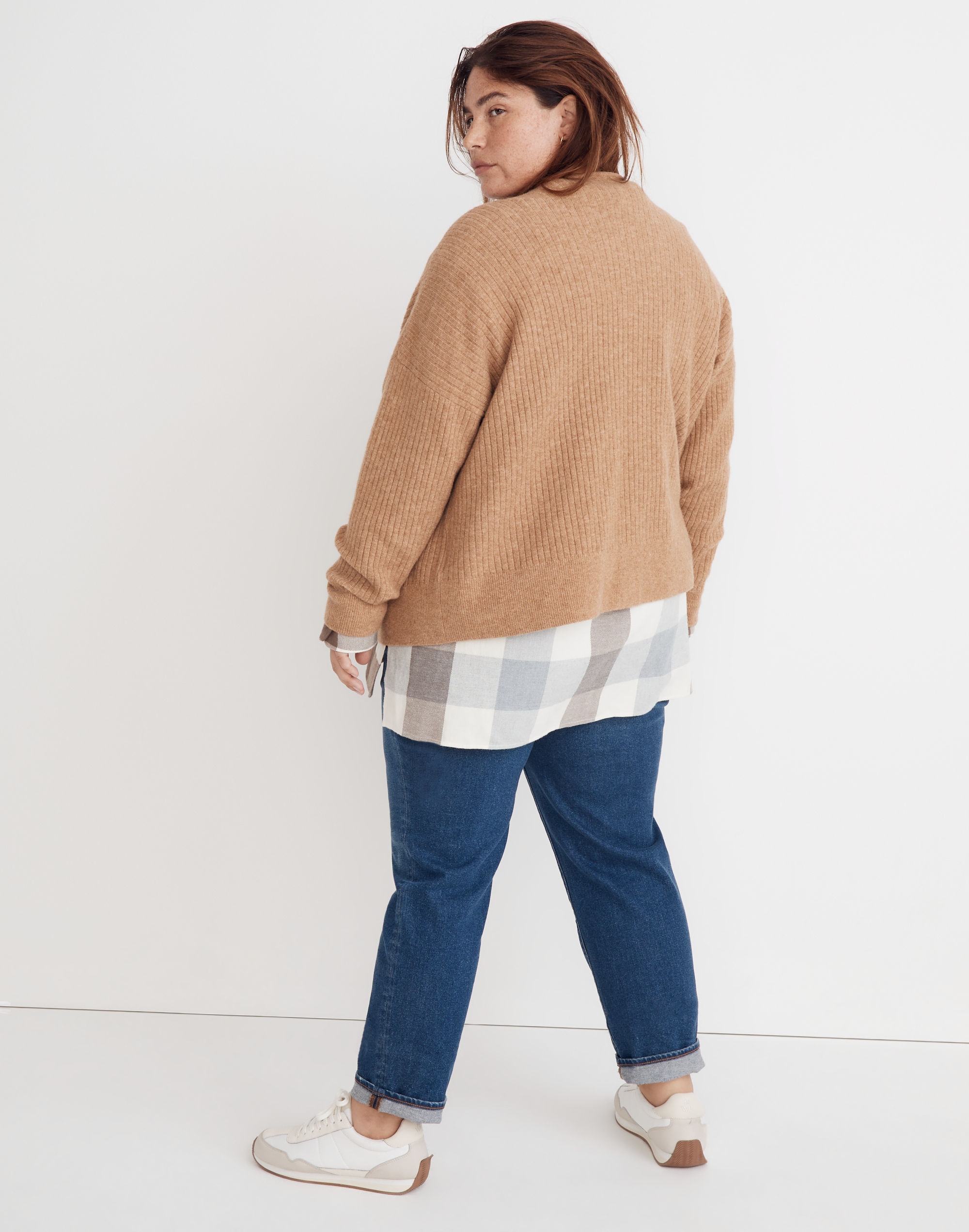 Plus Cameron Ribbed Cardigan Sweater Coziest Yarn | Madewell