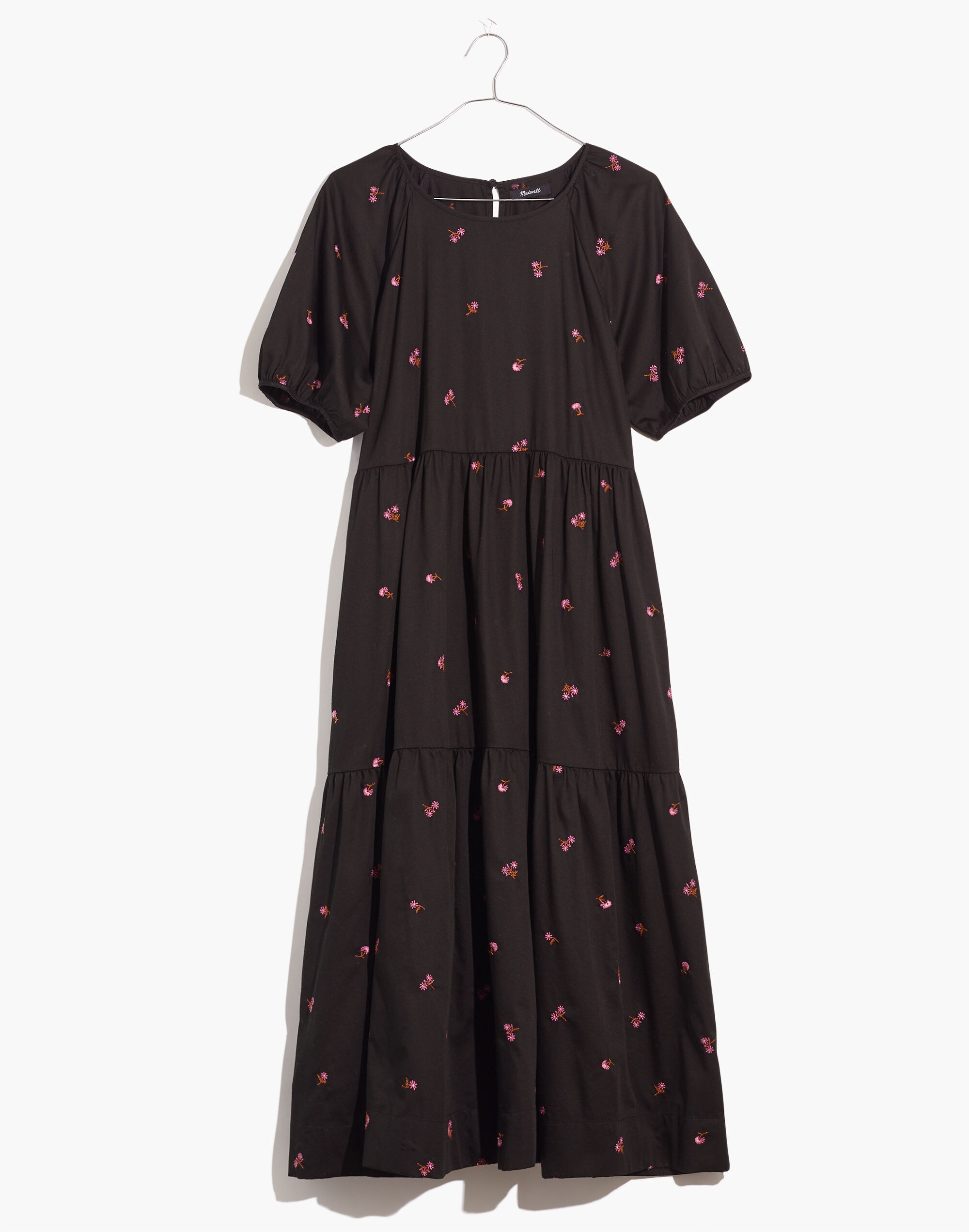 Short-Sleeve Cattail Tiered Dress in Amie Floral | Madewell