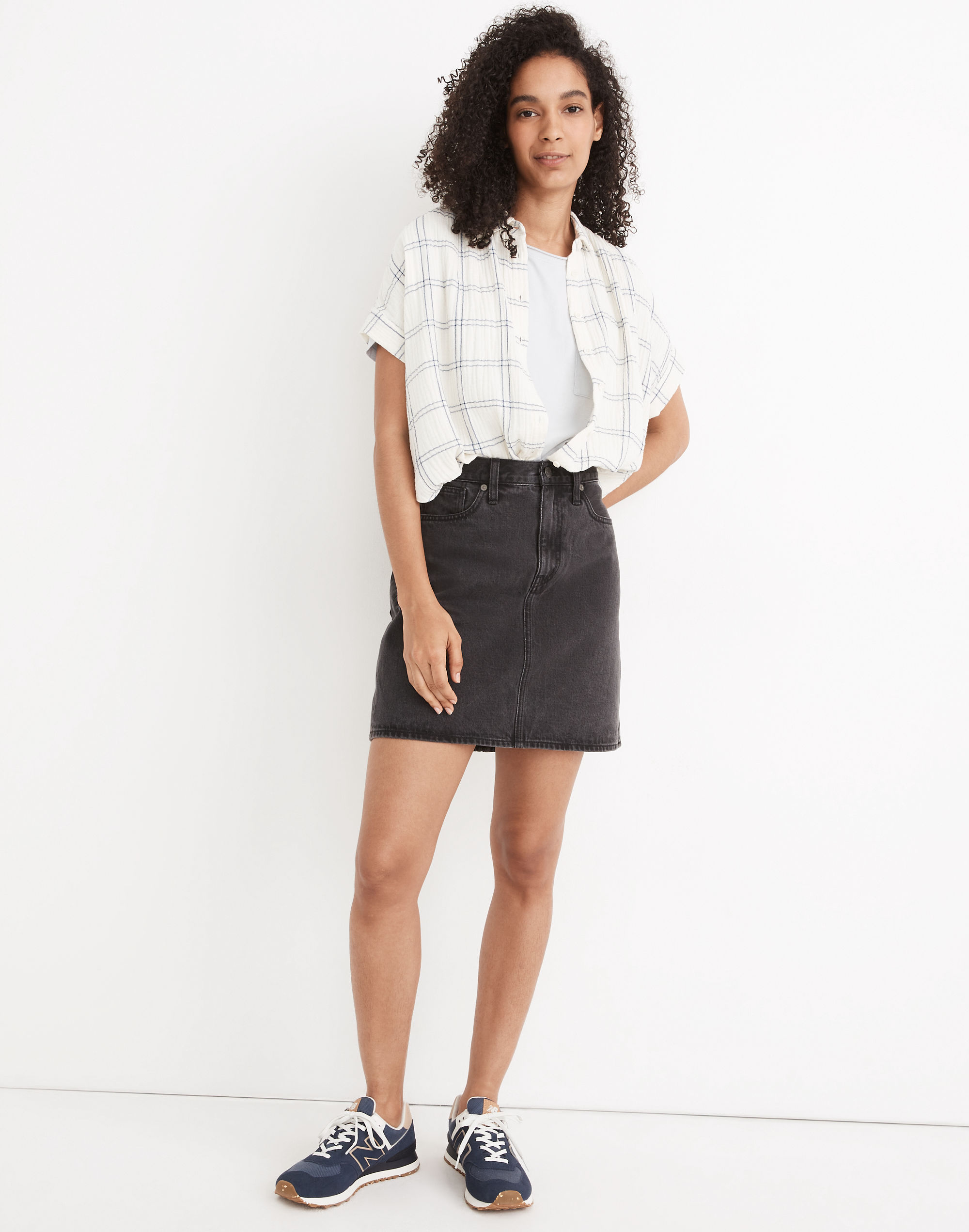 Rigid Denim High-Waist Straight Mini Skirt Berridge Wash | Madewell