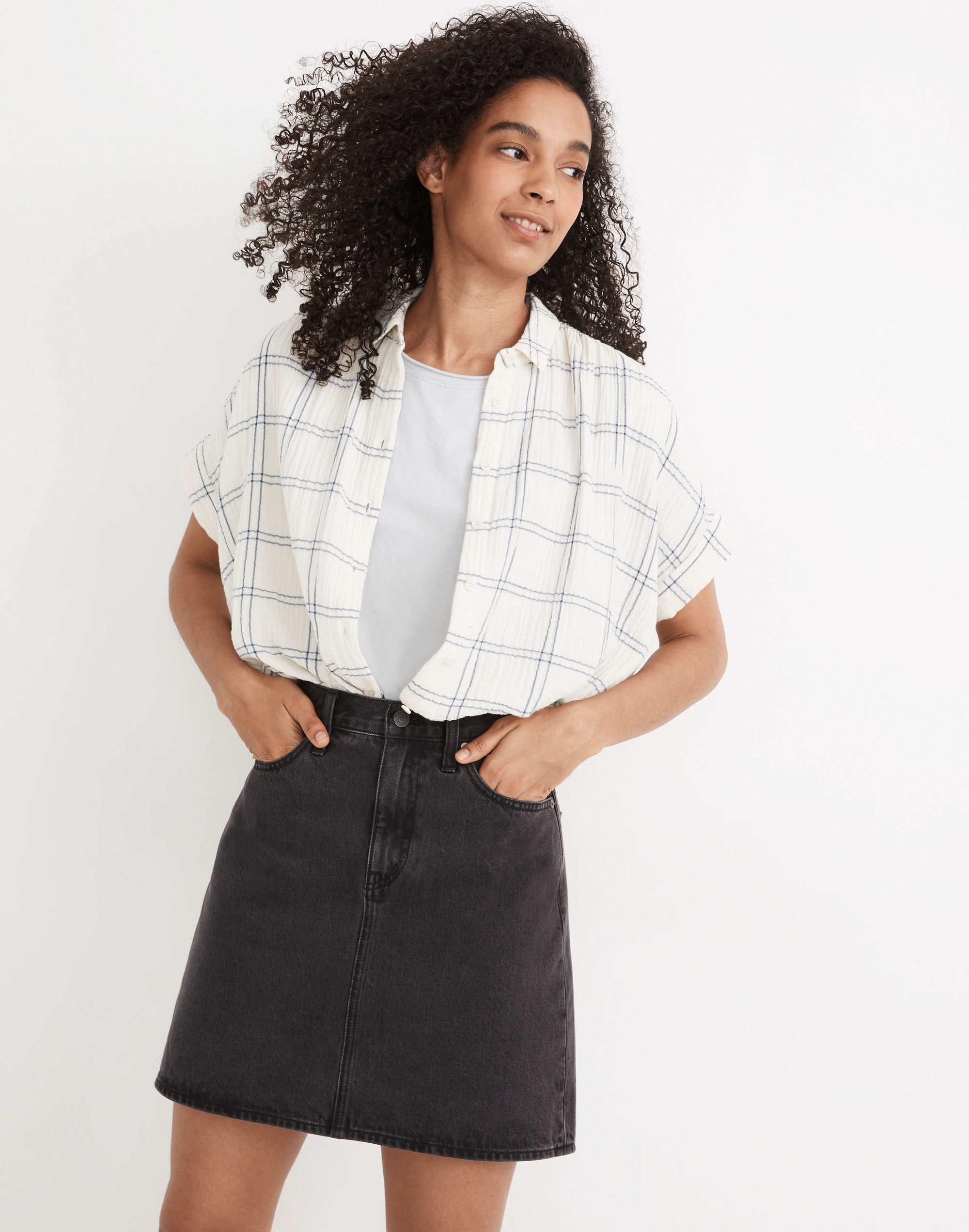 Rigid Denim High-Waist Straight Mini Skirt Berridge Wash | Madewell