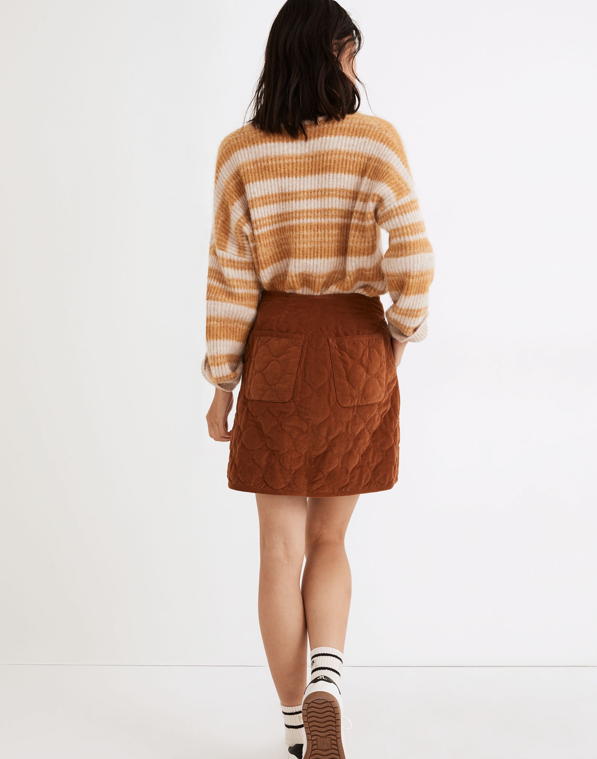 Corduroy Quilted Mini Skirt | Madewell