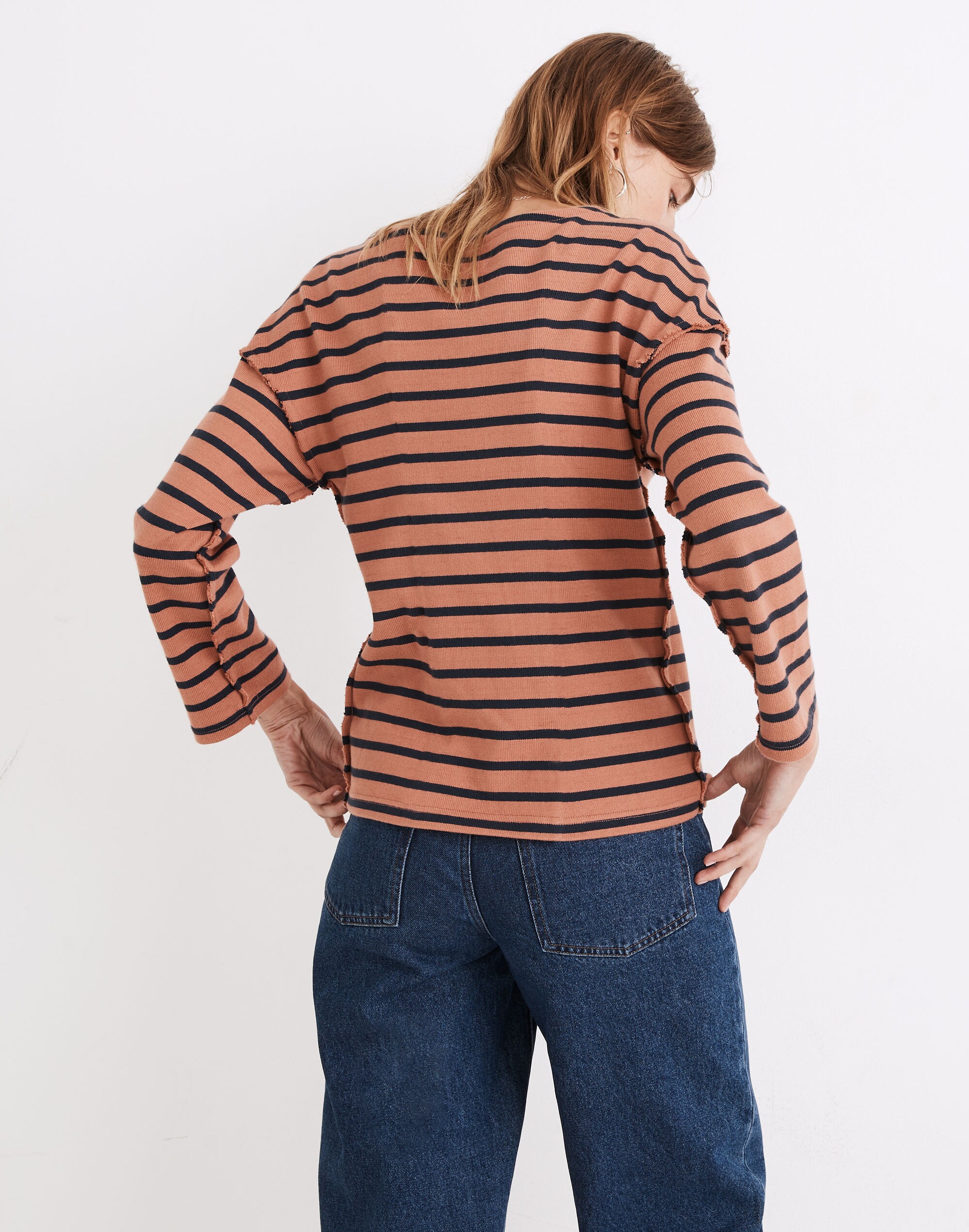 Luxe Long-Sleeve Tee Casler Stripe | Madewell