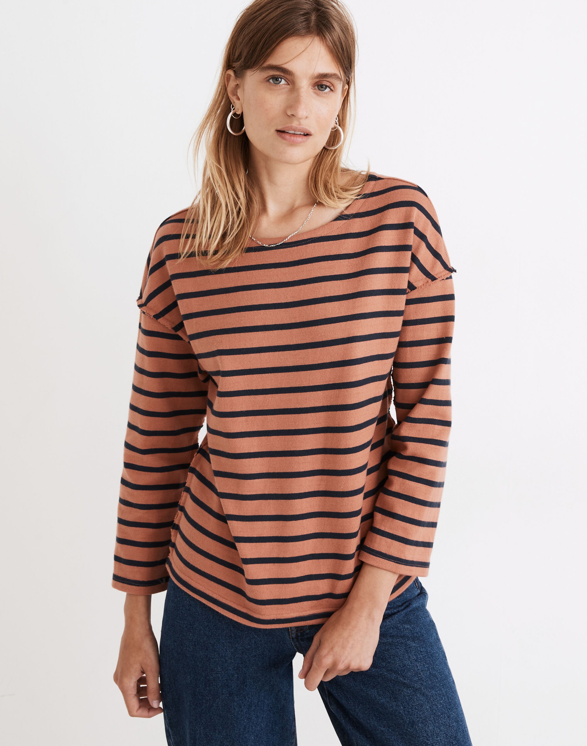 Luxe Long-Sleeve Tee Casler Stripe | Madewell