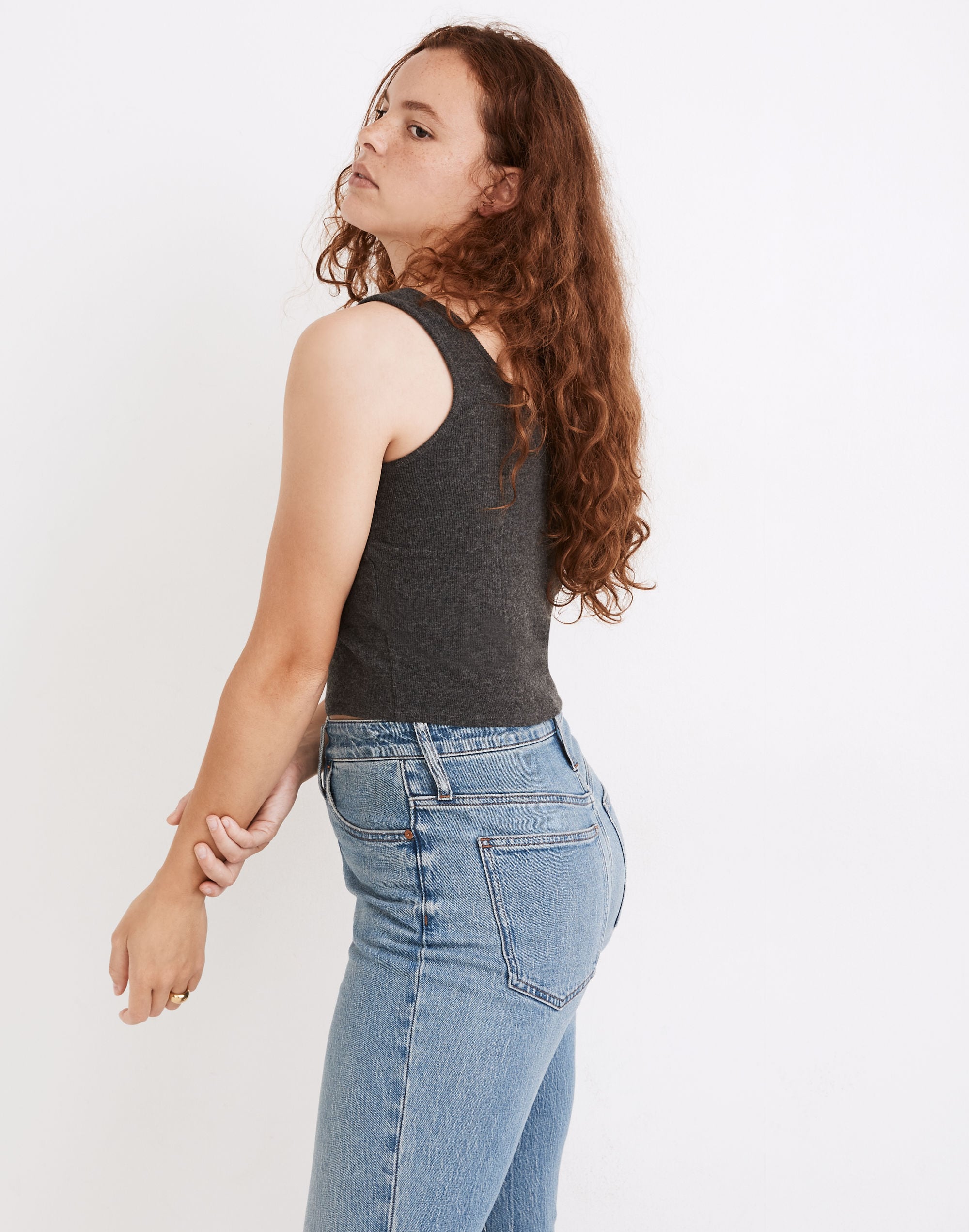 Brushed Rib Tank Crop Top | Madewell