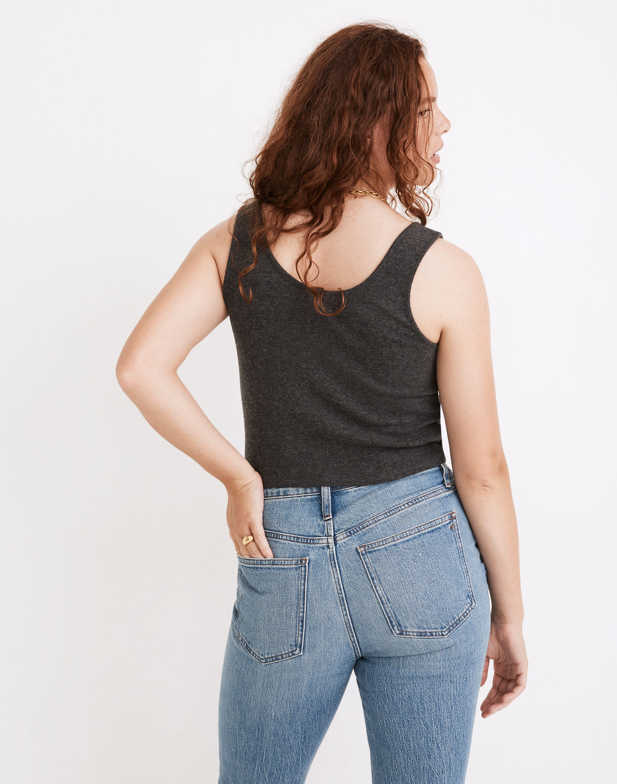 Brushed Rib Tank Crop Top | Madewell