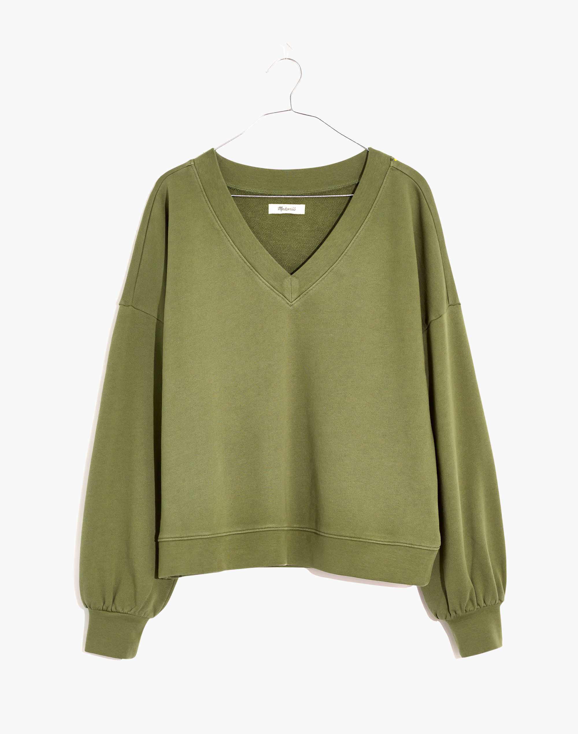 (Re)sourced Cotton V-Neck Sweatshirt | Madewell