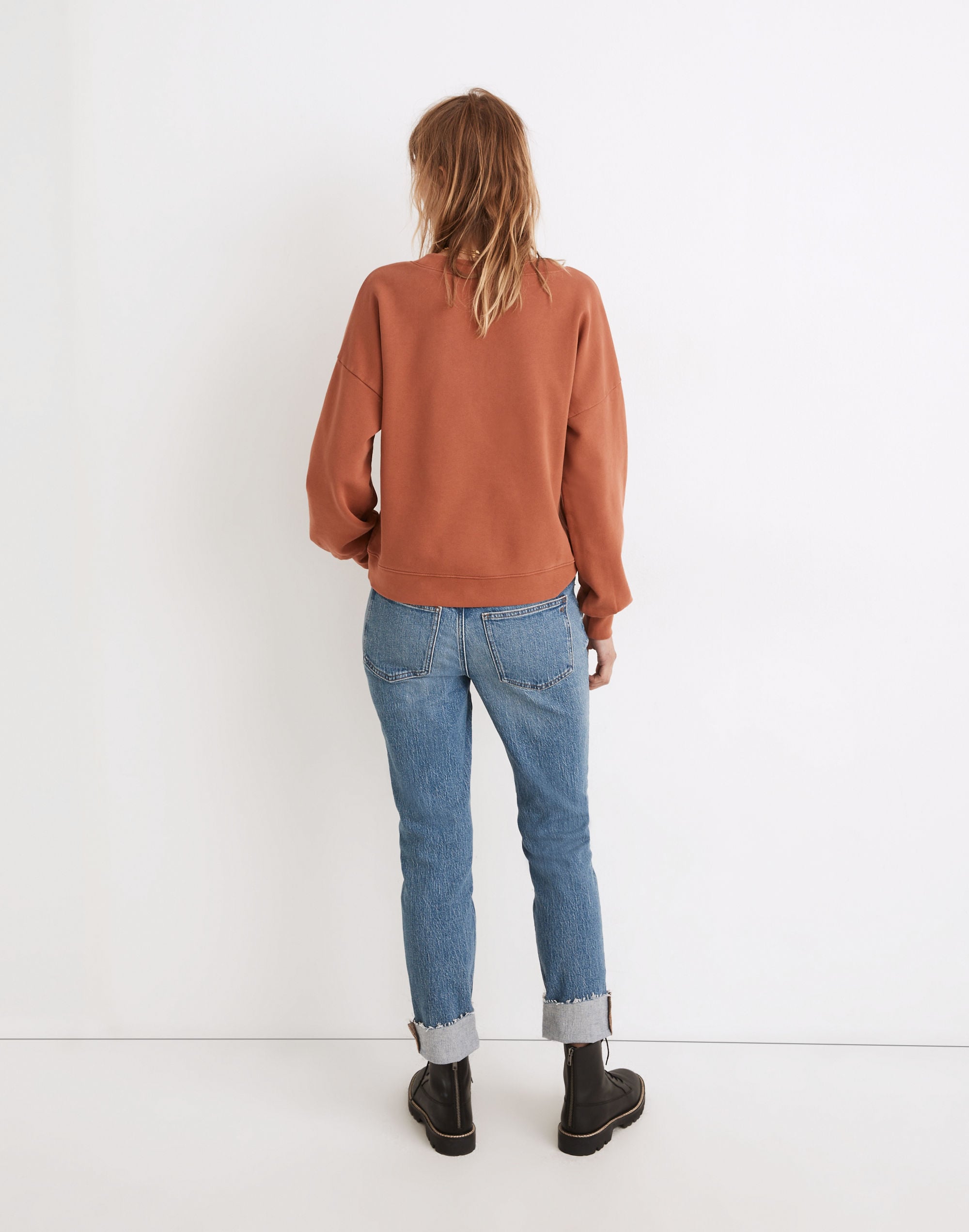 (Re)sourced Cotton V-Neck Sweatshirt | Madewell