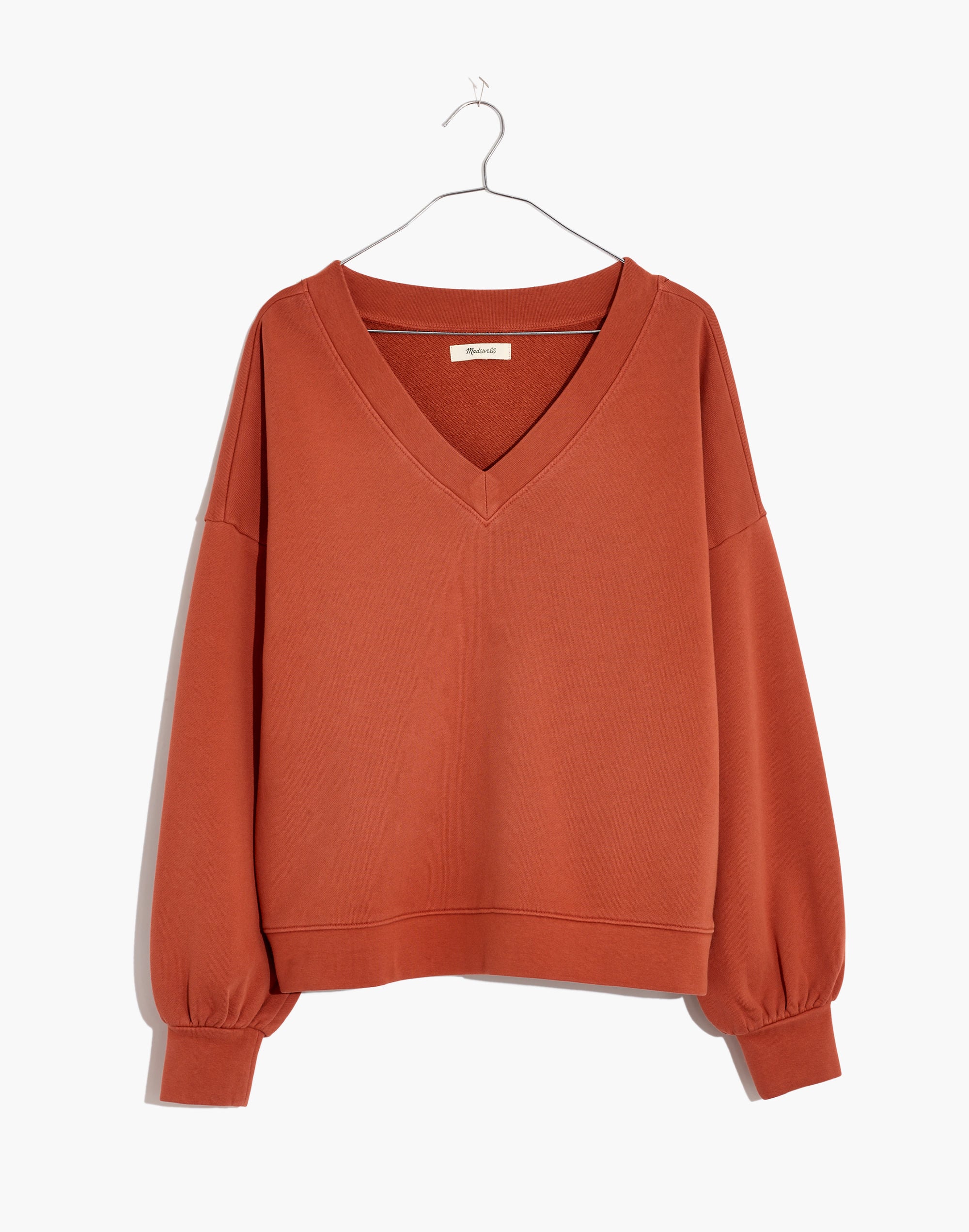 (Re)sourced Cotton V-Neck Sweatshirt | Madewell