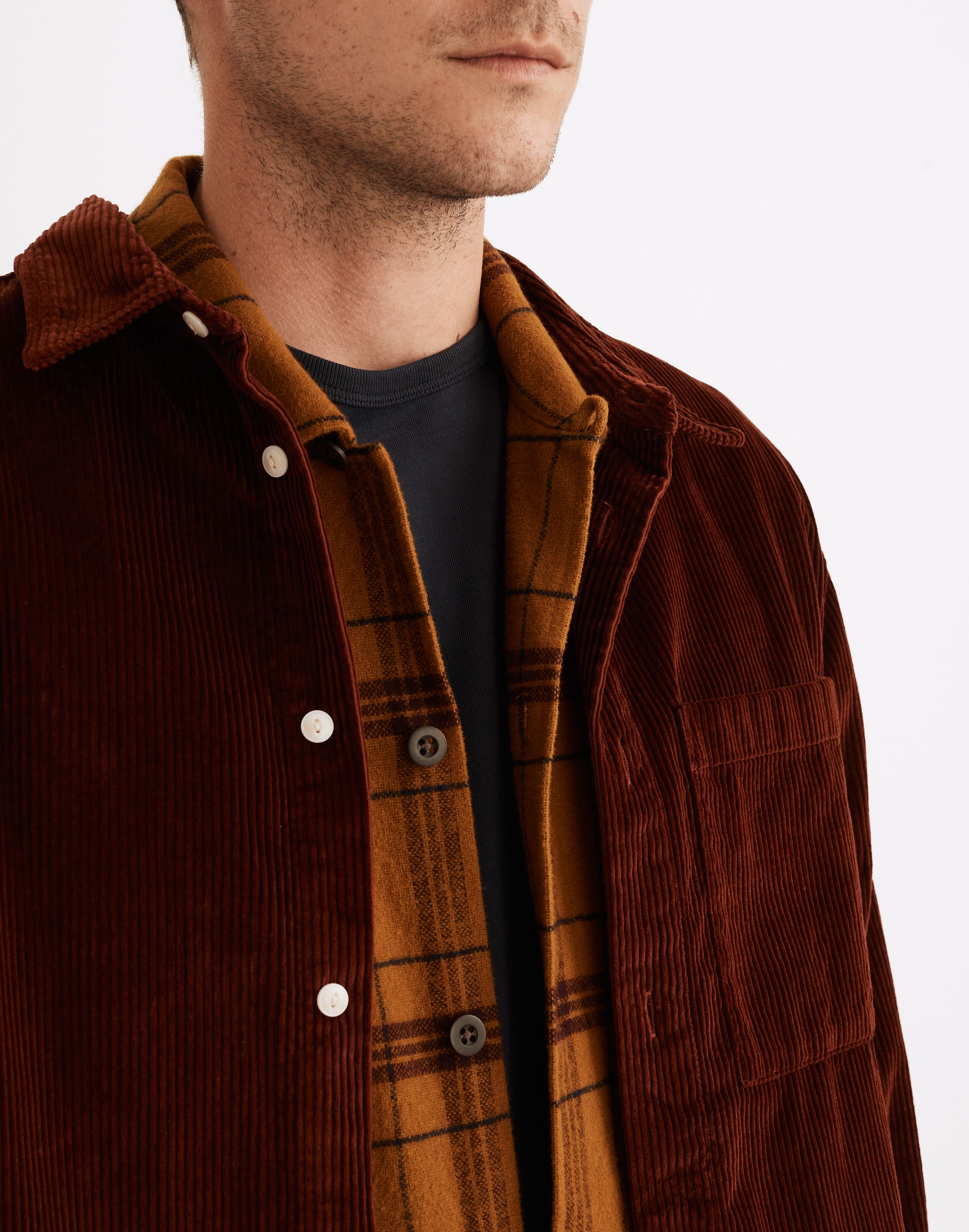 Easy Long-Sleeve Shirt Corduroy | Madewell