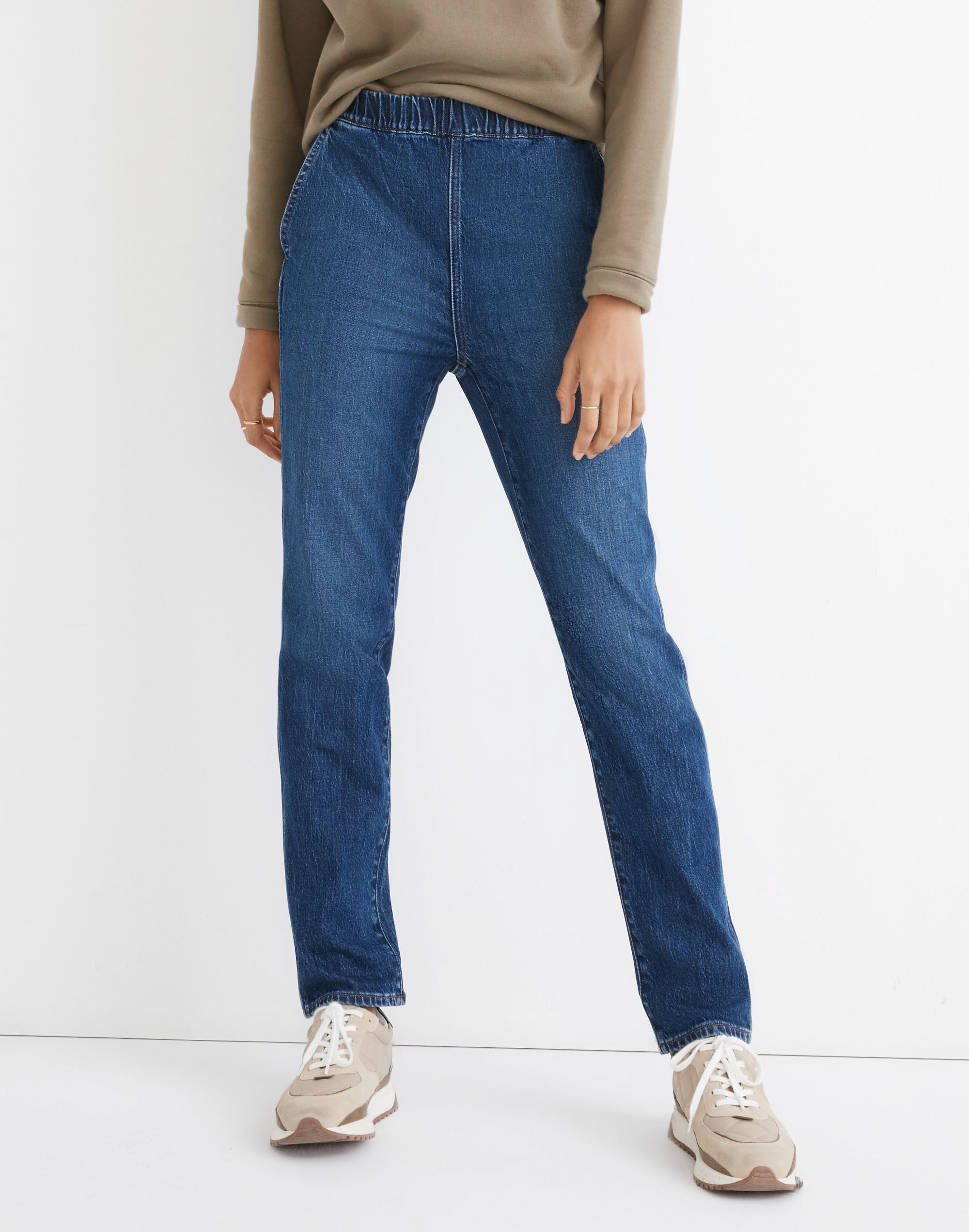 Pull-On Straight Jeans in Saull Wash | Madewell