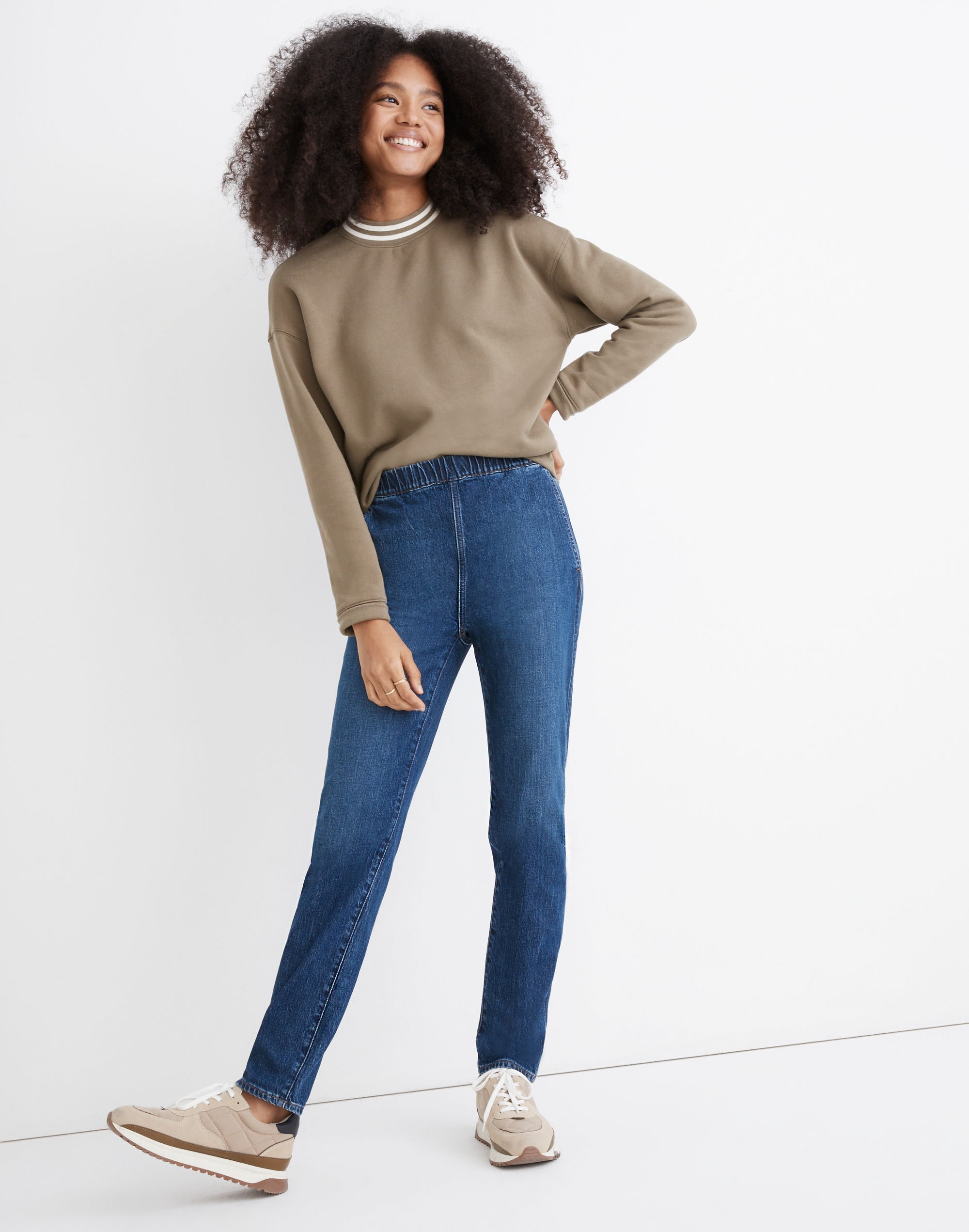 Pull-On Straight Jeans in Saull Wash | Madewell